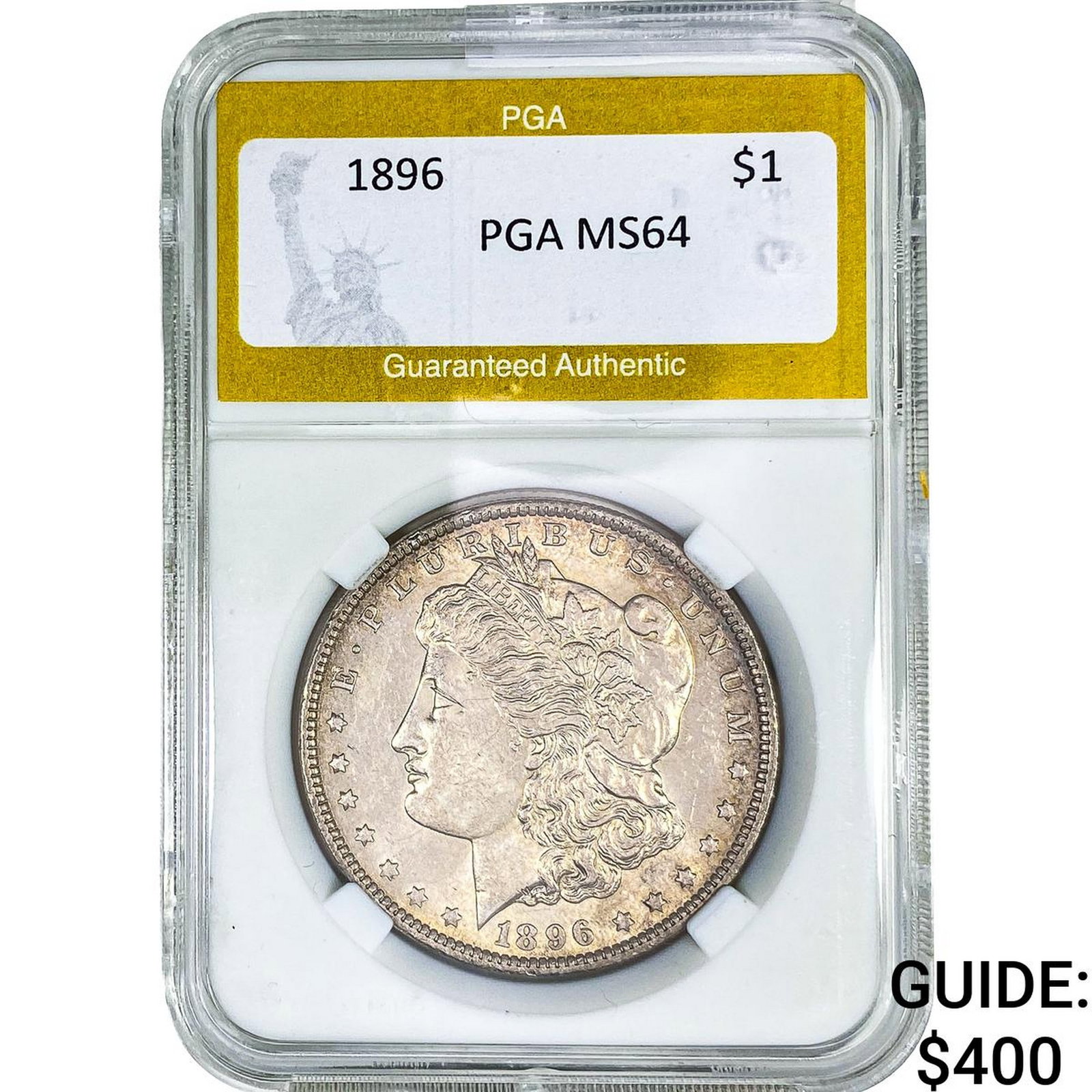 1896 Morgan Silver Dollar PGA MS64: 1896 Morgan Silver Dollar PGA MS64