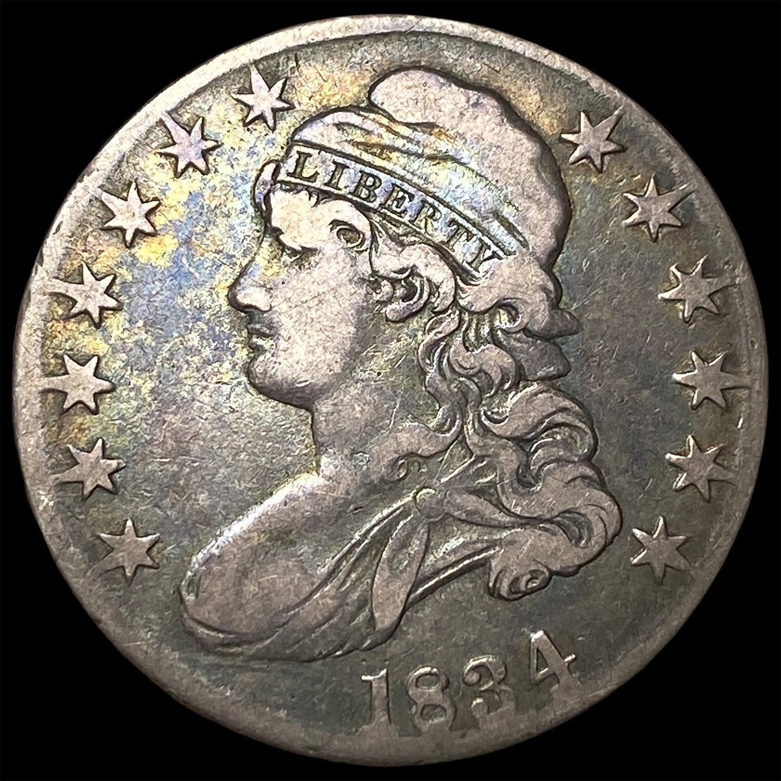 1834 Capped Bust Half Dollar NEARLY UNCIRCULATED: 1834 Capped Bust Half Dollar NEARLY UNCIRCULATED