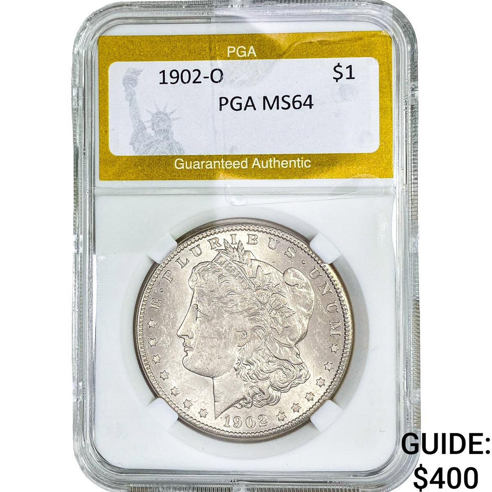1902-O Morgan Silver Dollar PGA MS64: 1902-O Morgan Silver Dollar PGA MS64