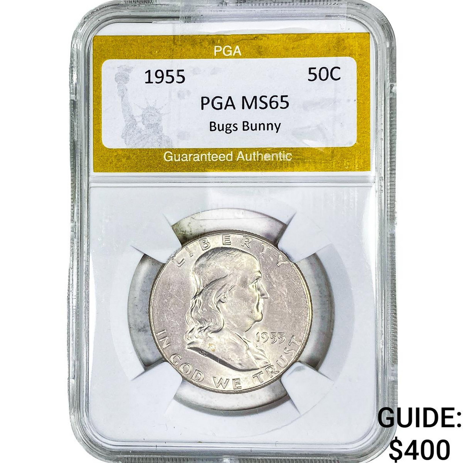 1955 Franklin Half Dollar PGA MS65: 1955 Franklin Half Dollar PGA MS65