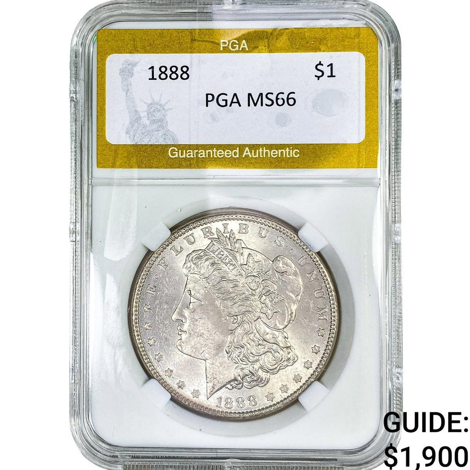 1888 Morgan Silver Dollar PGA MS66: 1888 Morgan Silver Dollar PGA MS66
