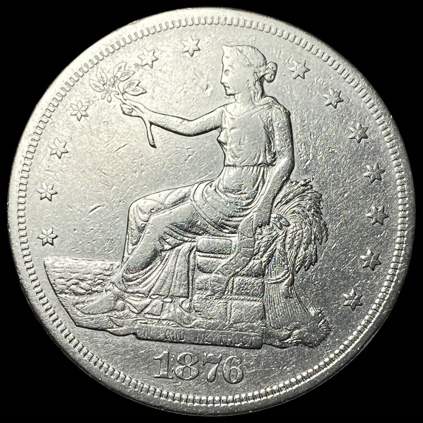 1876-S Silver Trade Dollar CLOSELY UNCIRCULATED: 1876-S Silver Trade Dollar CLOSELY UNCIRCULATED