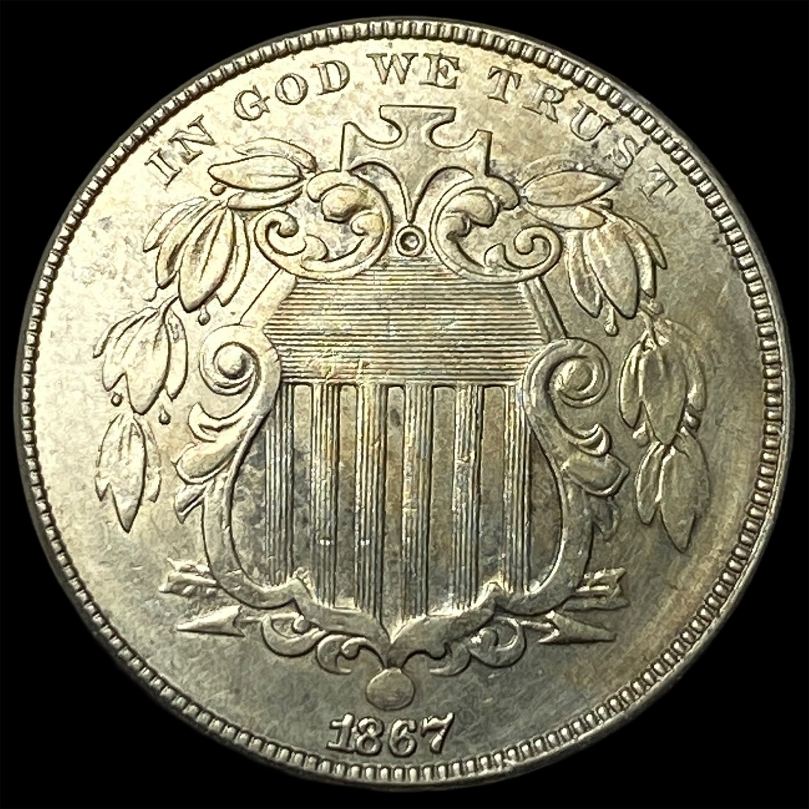 1867 Shield Nickel UNCIRCULATED (1 of 2)