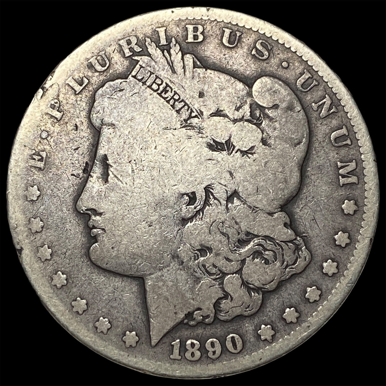 1890-CC Silver Morgan Dollar NICELY CIRCULATED: 1890-CC Silver Morgan Dollar NICELY CIRCULATED