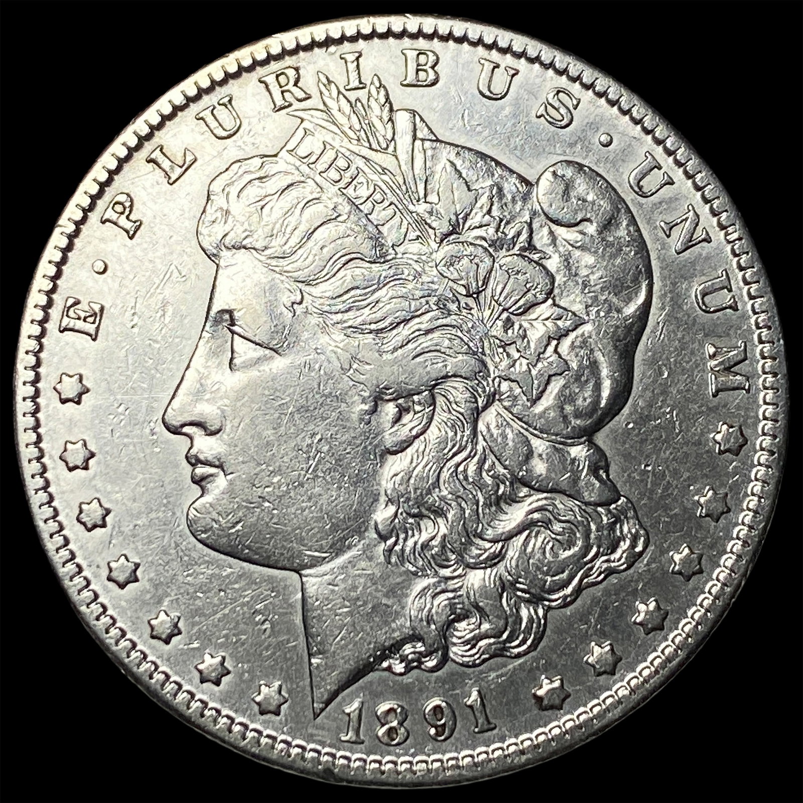 1891-CC Silver Morgan Dollar CHOICE AU: 1891-CC Silver Morgan Dollar CHOICE AU
