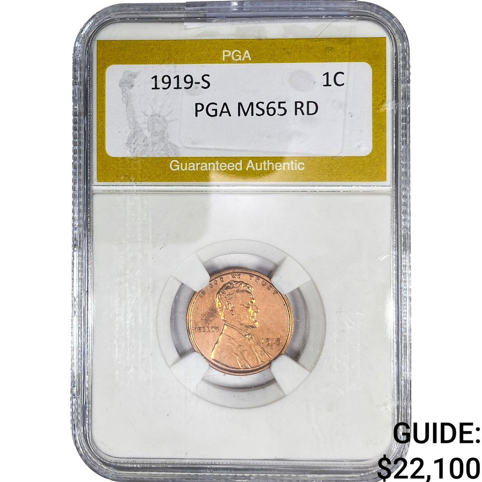 1919-S Wheat Cent PGA MS65 RD (1 of 2)