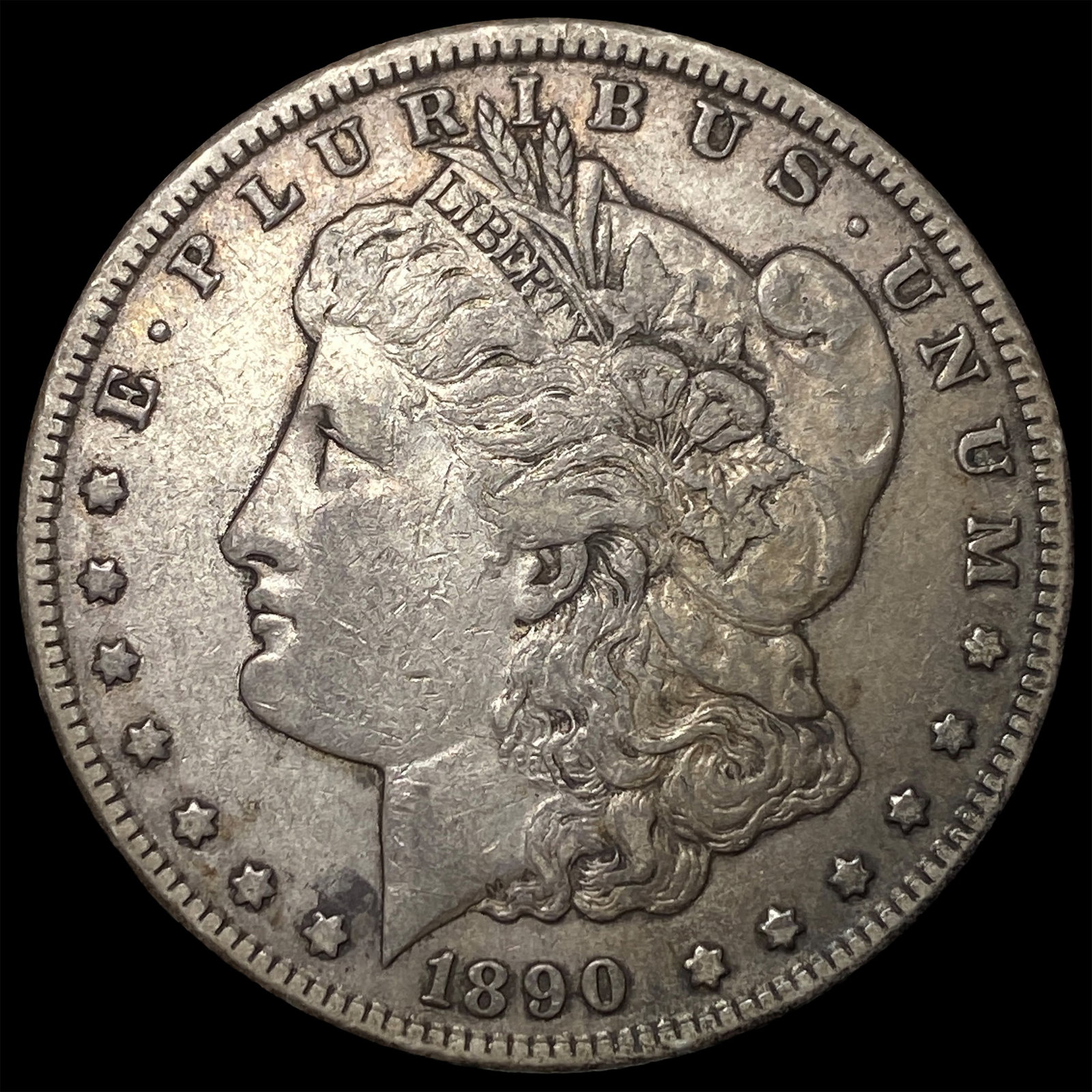 1890-CC Silver Morgan Dollar CLOSELY UNCIRCULATED: 1890-CC Silver Morgan Dollar CLOSELY UNCIRCULATED