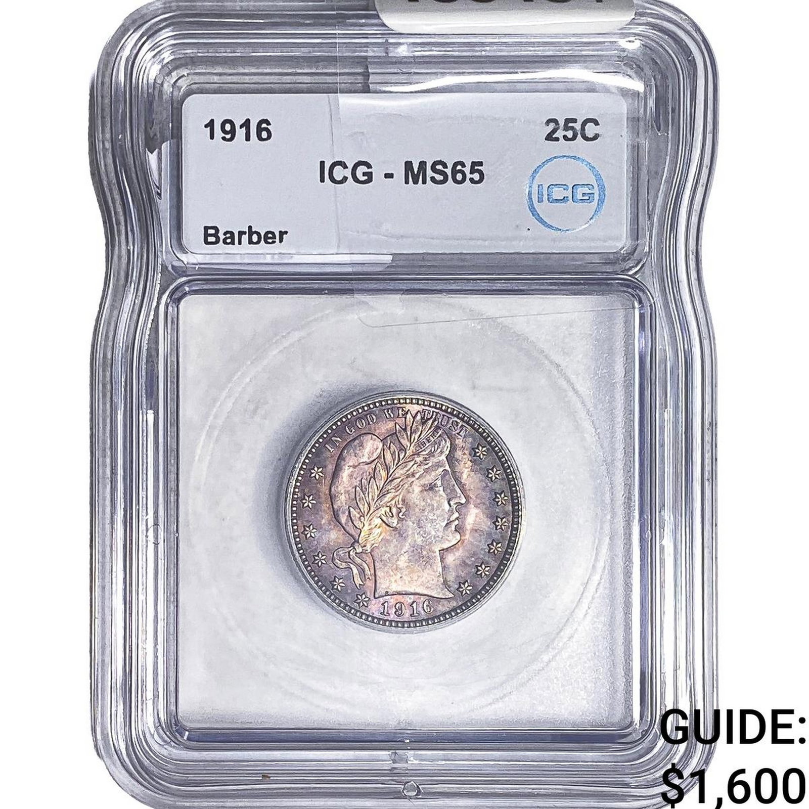 1916 Barber Quarter ICG MS65: 1916 Barber Quarter ICG MS65