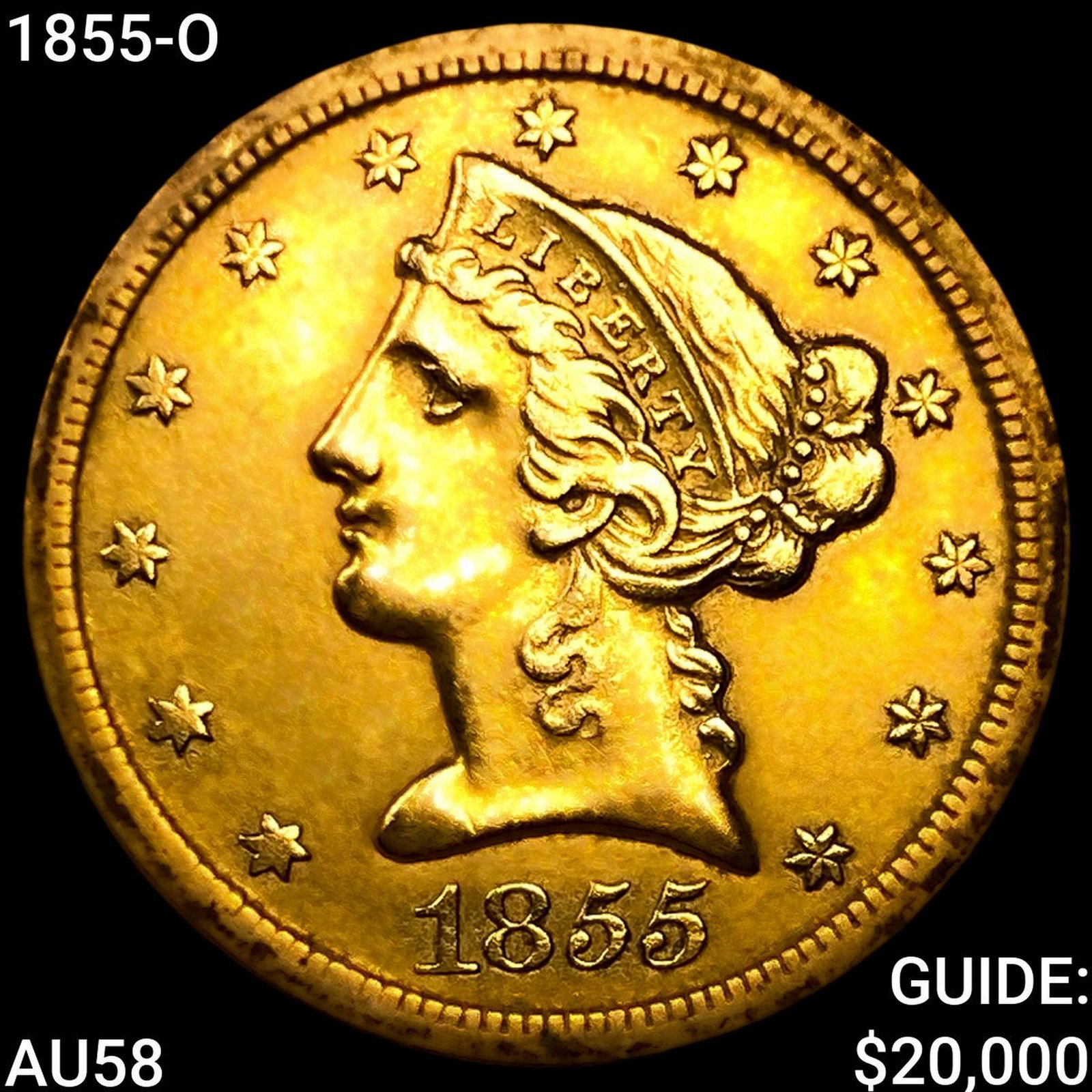 1855-O $5 Gold Half Eagle (1 of 2)