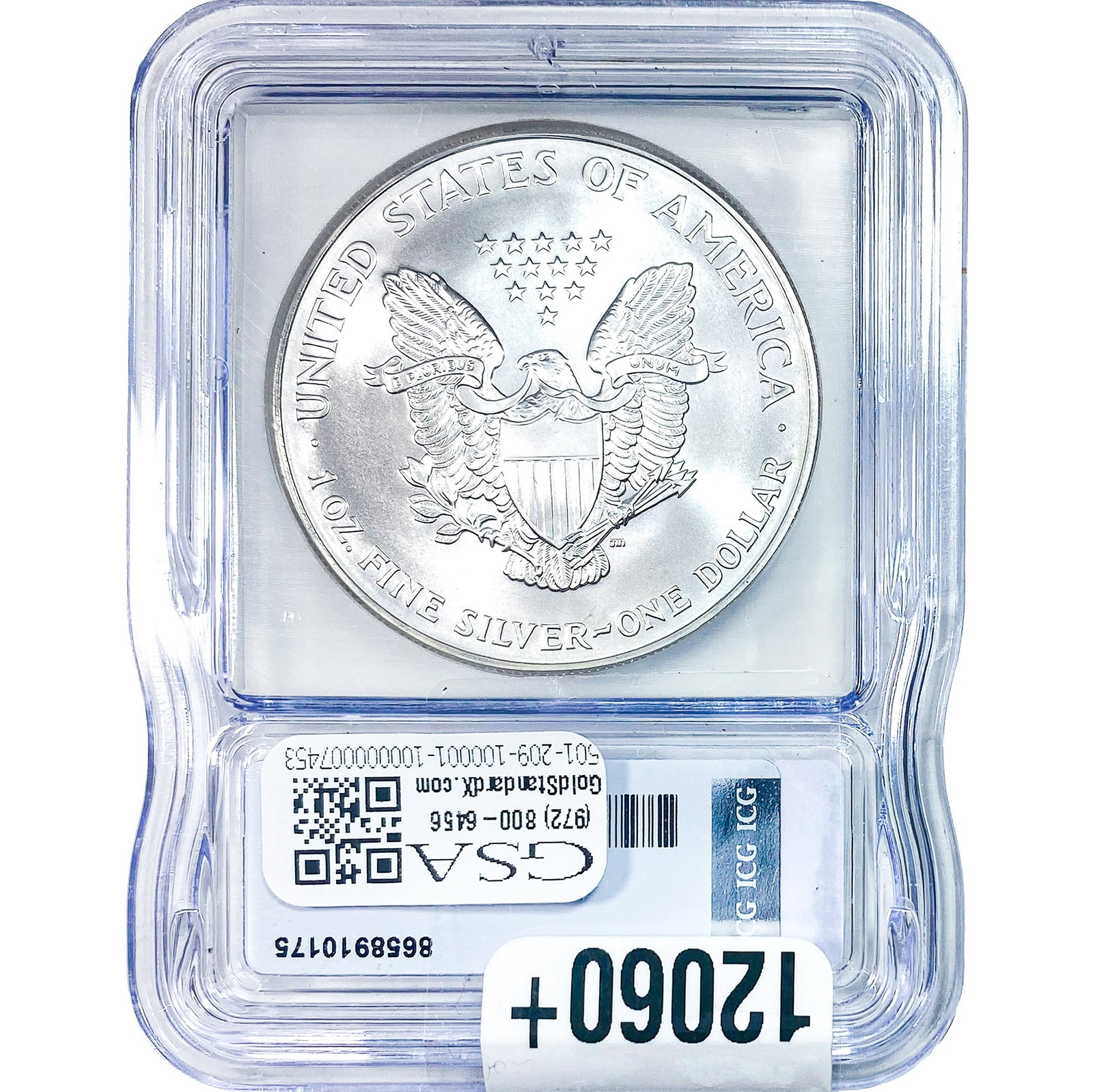 1999 Silver Eagle ICG MS70 - 2