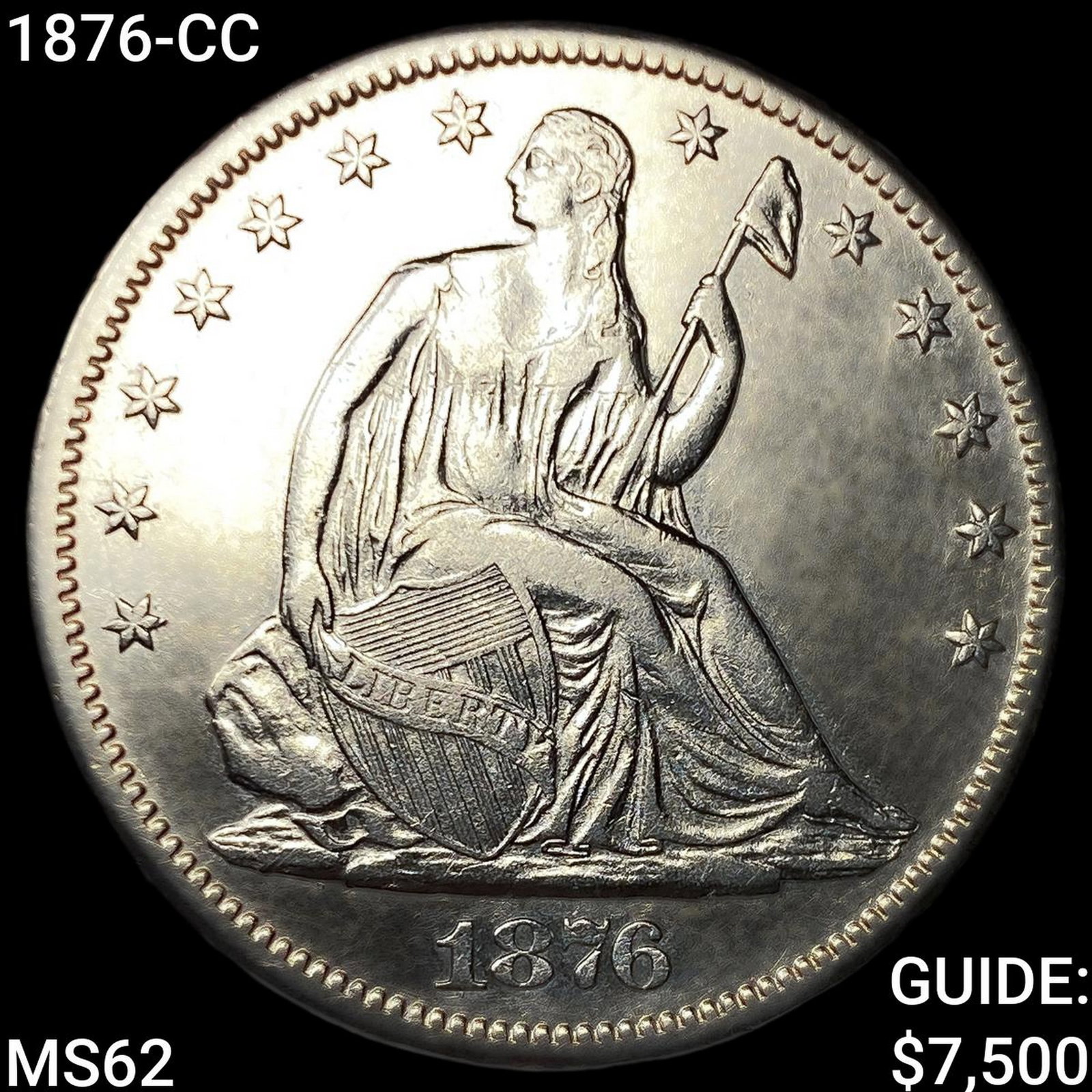 1876-CC Seated Liberty Half Dollar: 1876-CC Seated Liberty Half Dollar