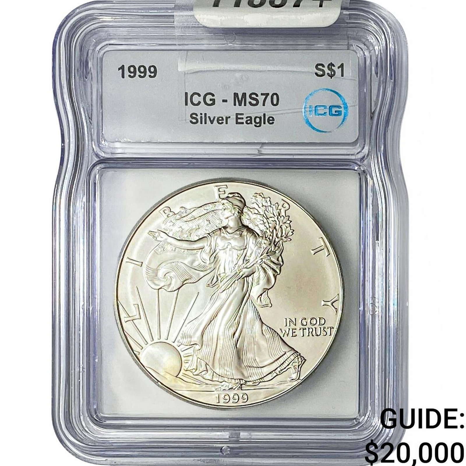 1999 Silver Eagle ICG MS70: 1999 Silver Eagle ICG MS70