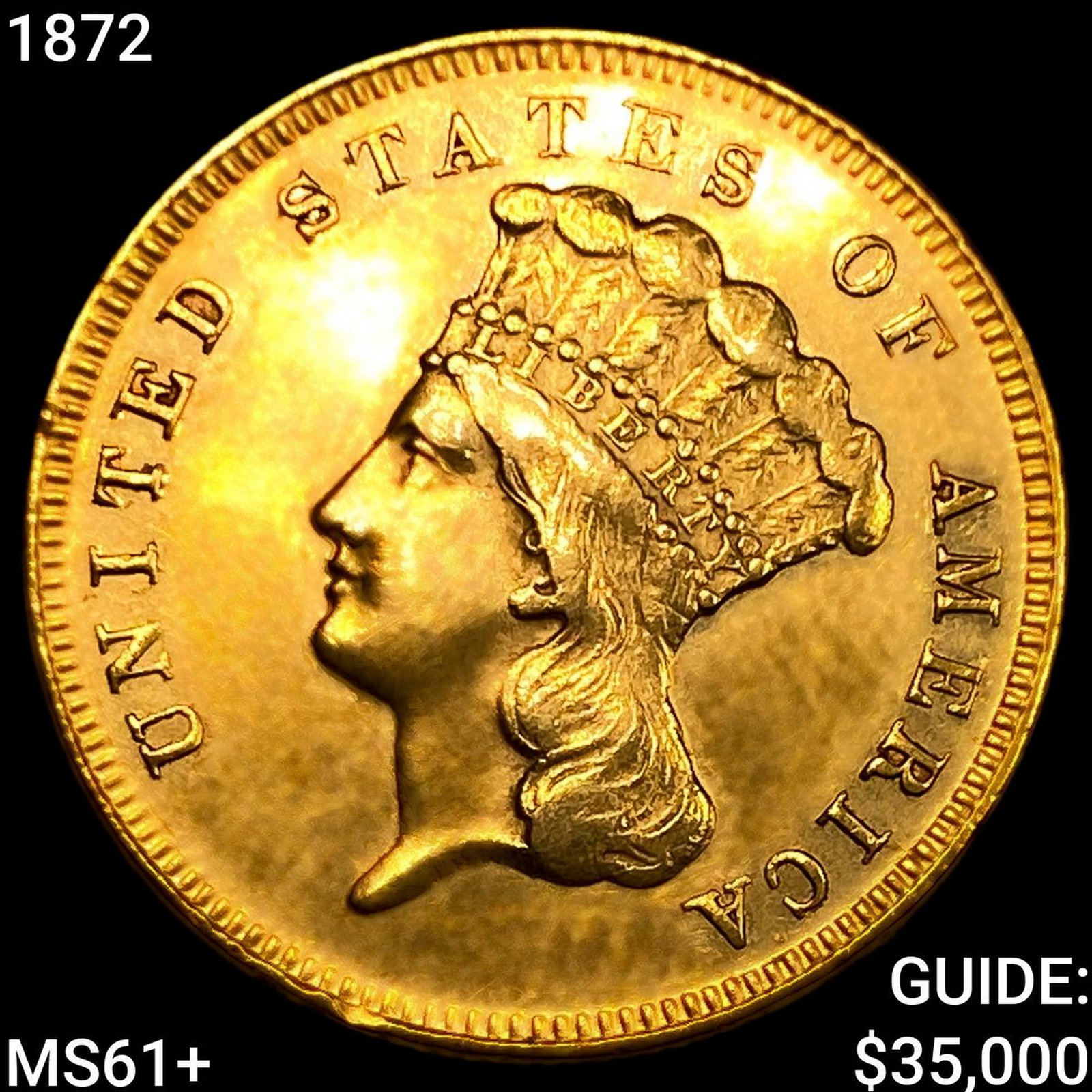 1872 $3 Gold Piece: 1872 $3 Gold Piece