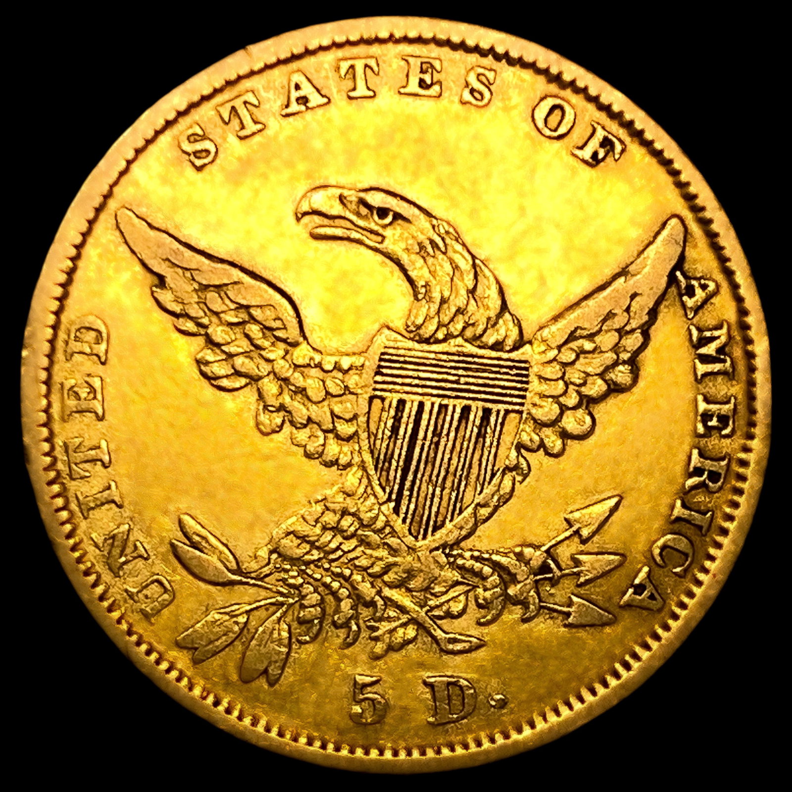 1836 $5 Gold Half Eagle - 2