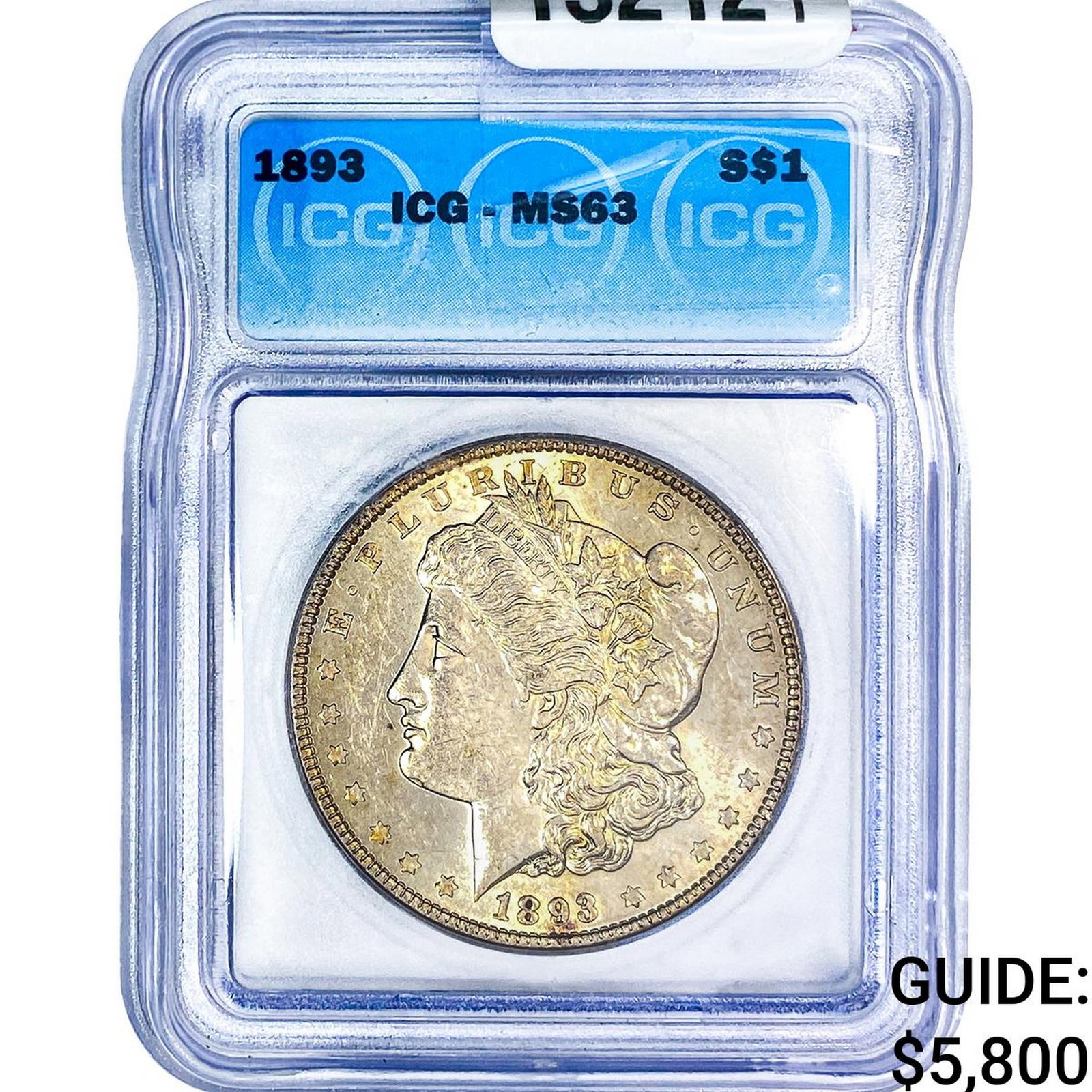 1893 Morgan Silver Dollar ICG MS63: 1893 Morgan Silver Dollar ICG MS63