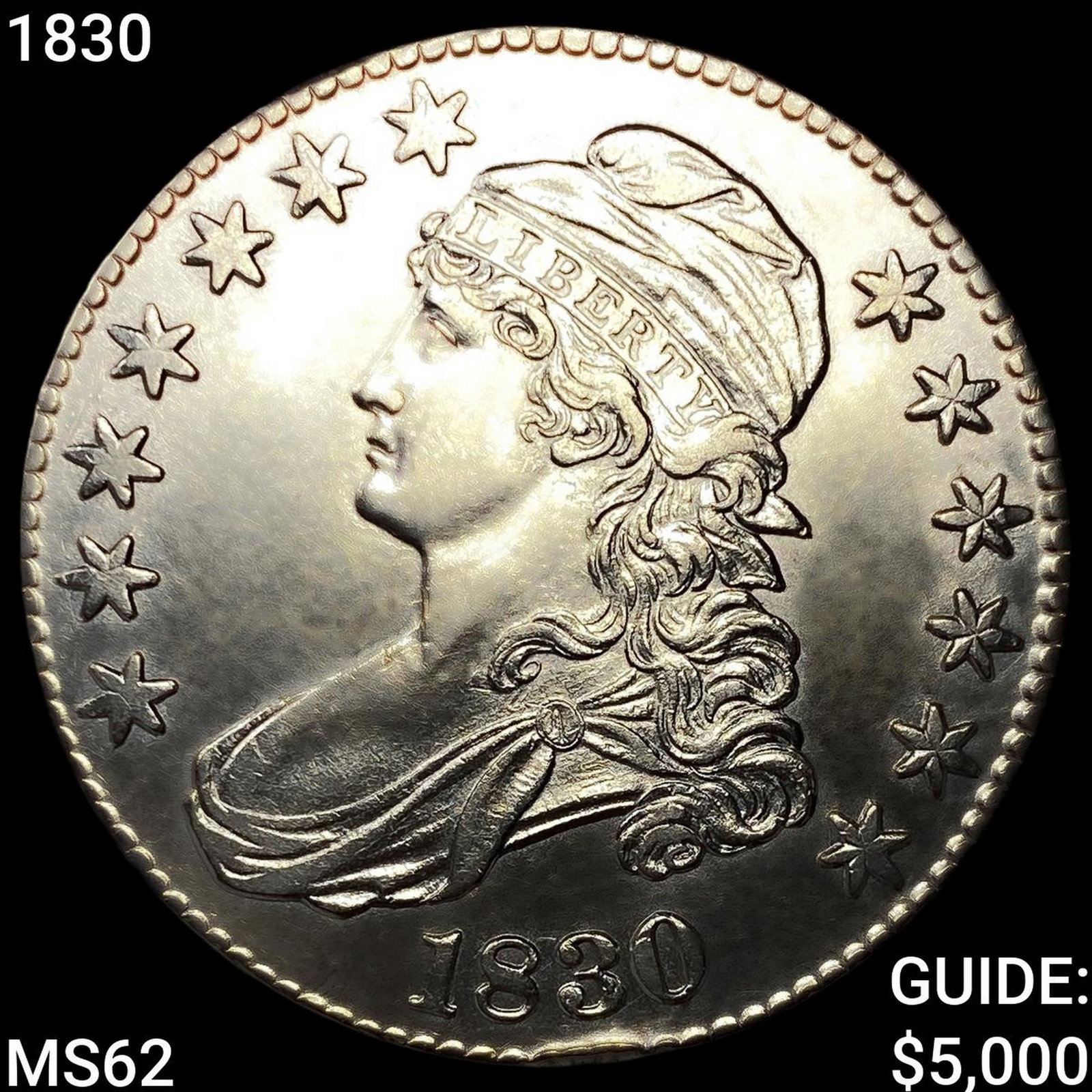 1830 Capped Bust Half Dollar (1 of 2)