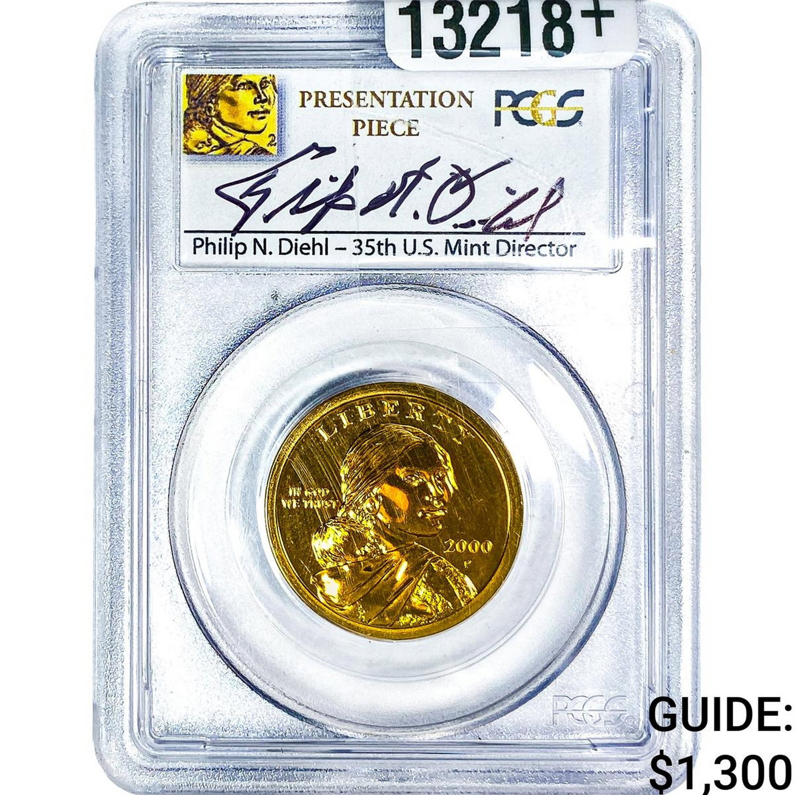 2000-P Sacagawea $1 - Presentation Piece PCGS SP67: 2000-P Sacagawea $1 - Presentation Piece PCGS SP67
