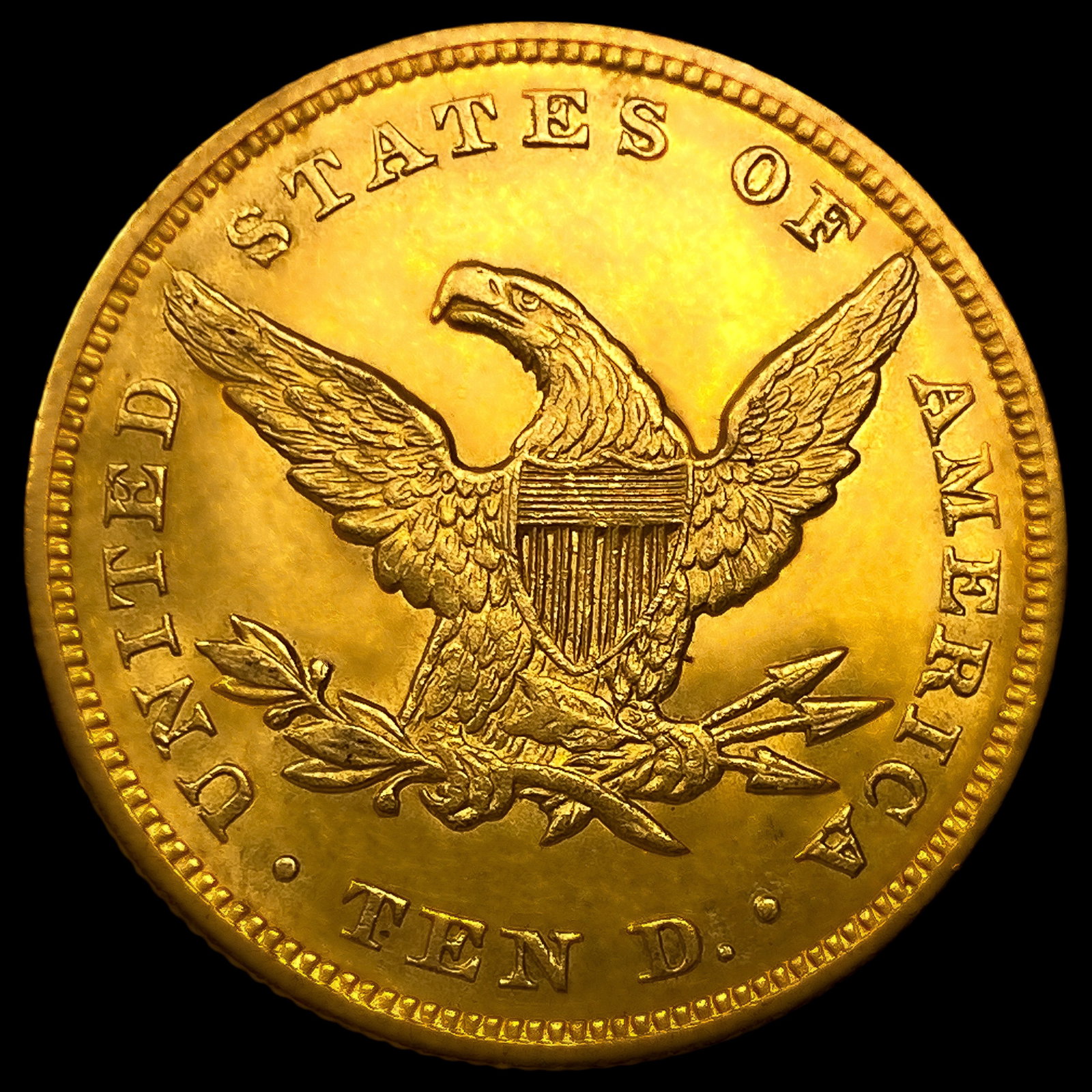 1850 $10 Gold Eagle - 2
