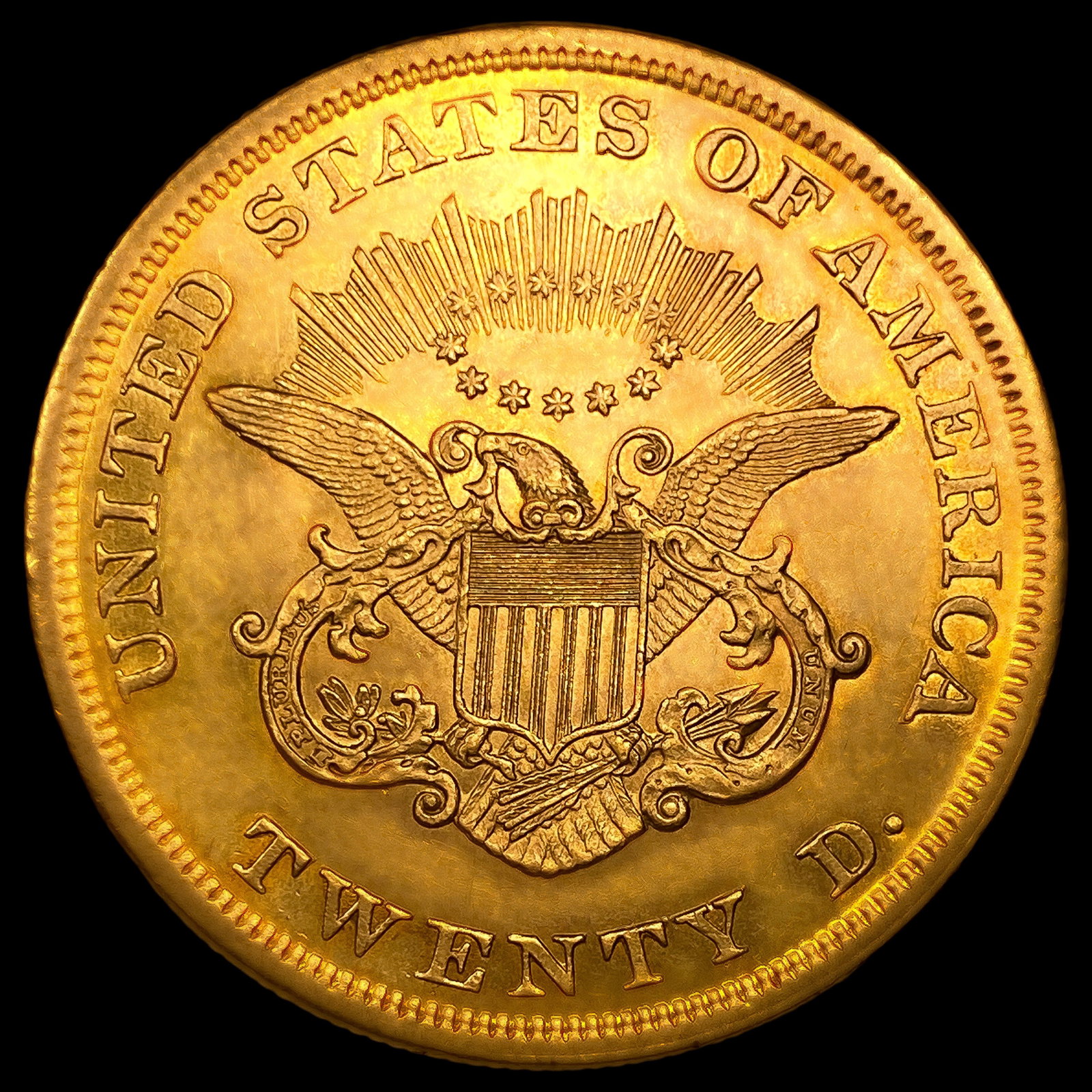 1853 $20 Gold Double Eagle - 2