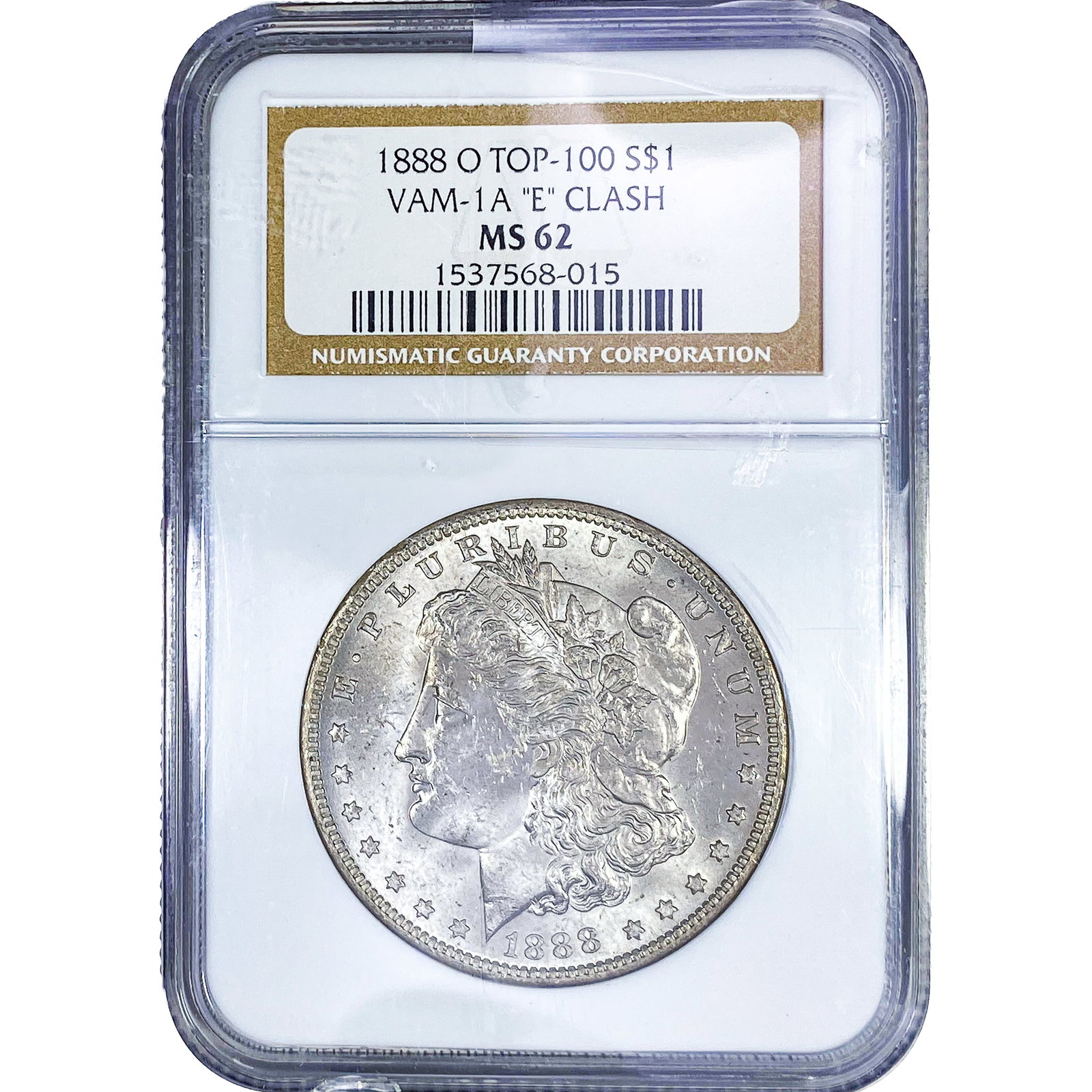 1888-O Morgan Silver Dollar NGC MS62: 1888-O Morgan Silver Dollar NGC MS62