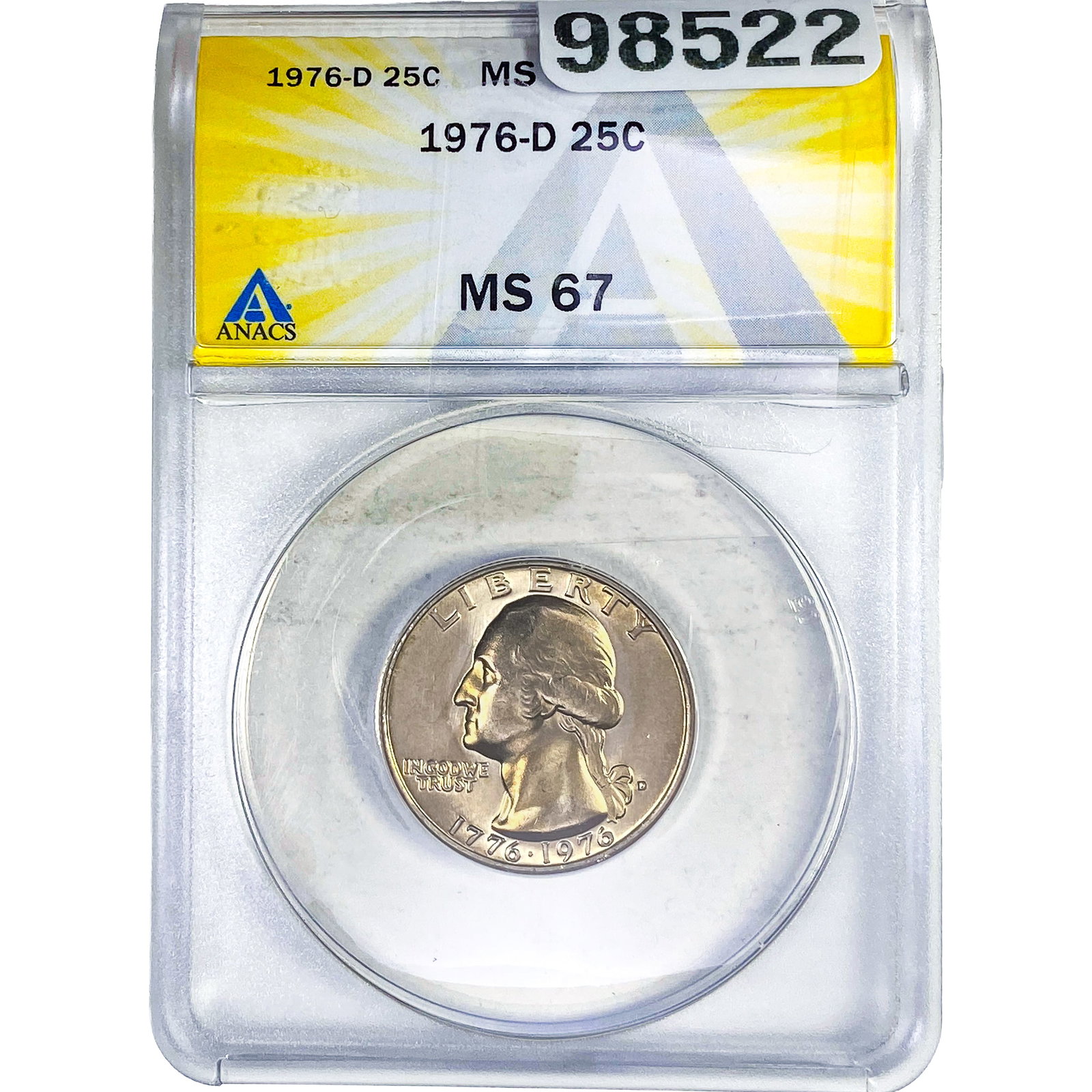 1976-D Kennedy Quarter ANACS MS67 (1 of 2)
