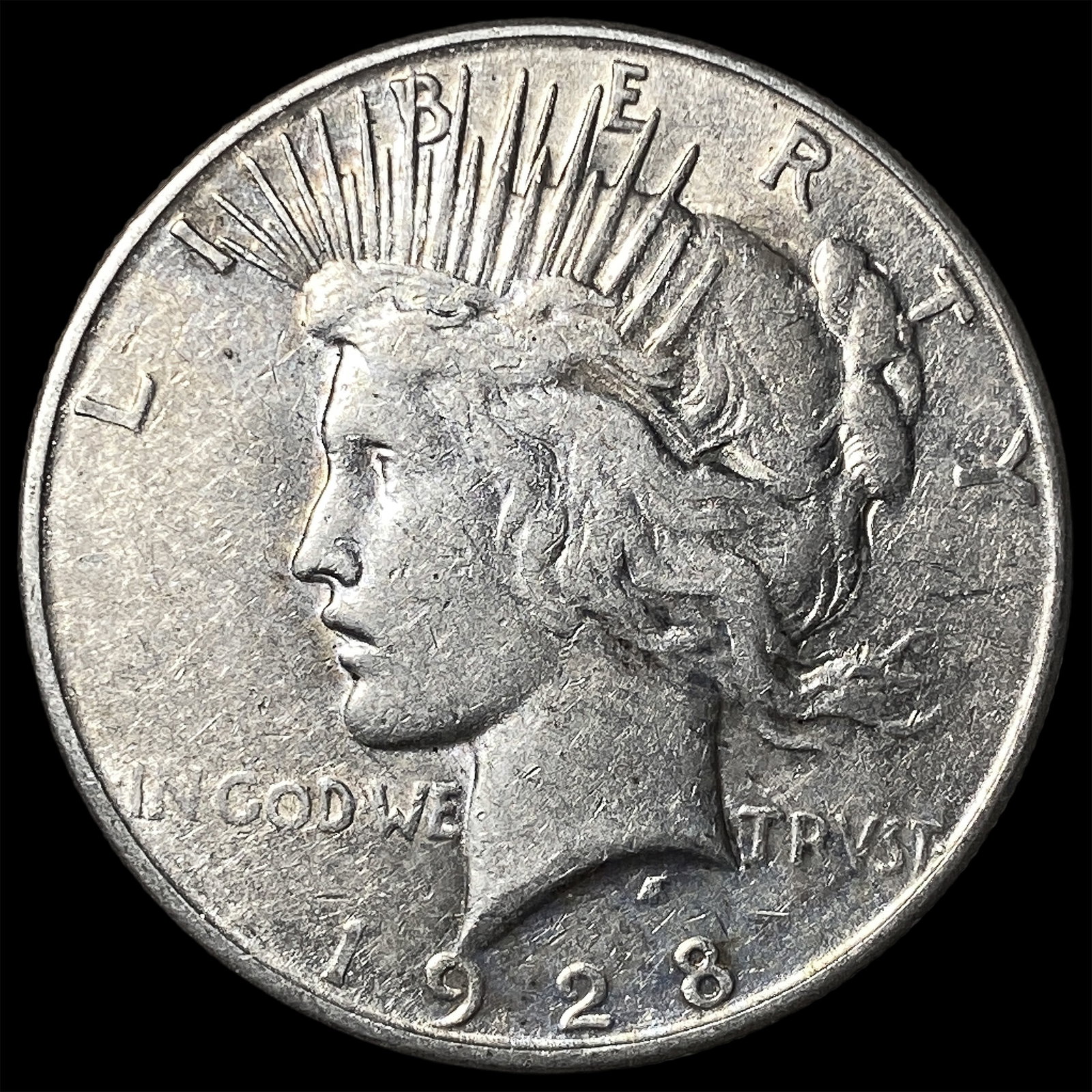 1928-S Silver Peace Dollar CLOSELY UNCIRCULATED: 1928-S Silver Peace Dollar CLOSELY UNCIRCULATED