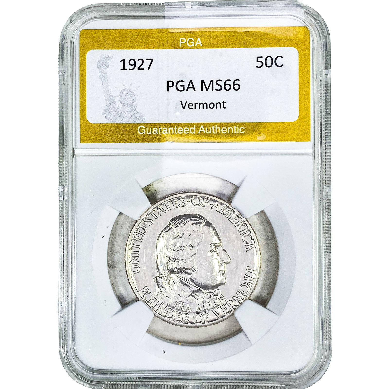 1927 Vermont Half Dollar PGA MS66