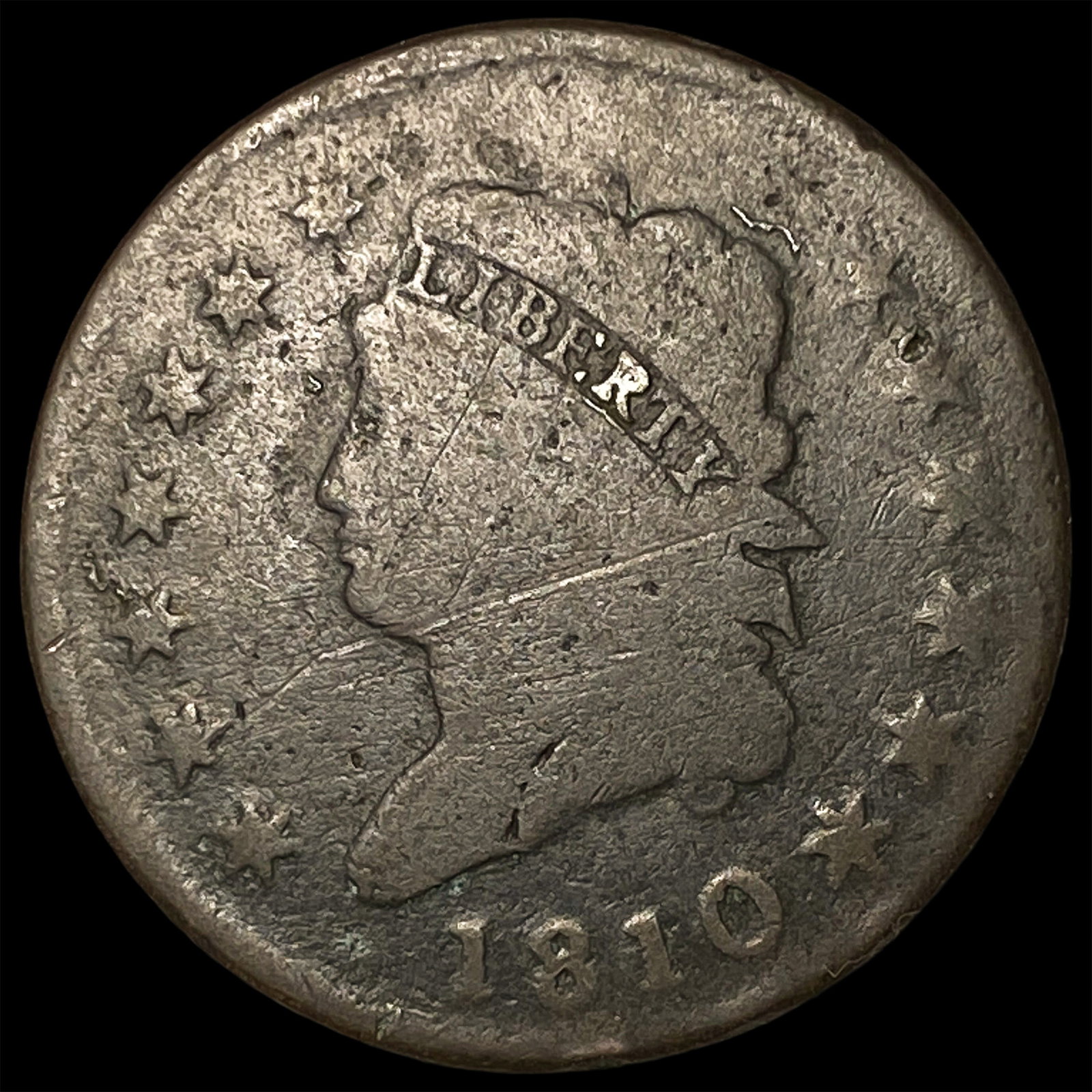 1810 Classic Head Large Cent NICELY CIRCULATED (1 of 2)