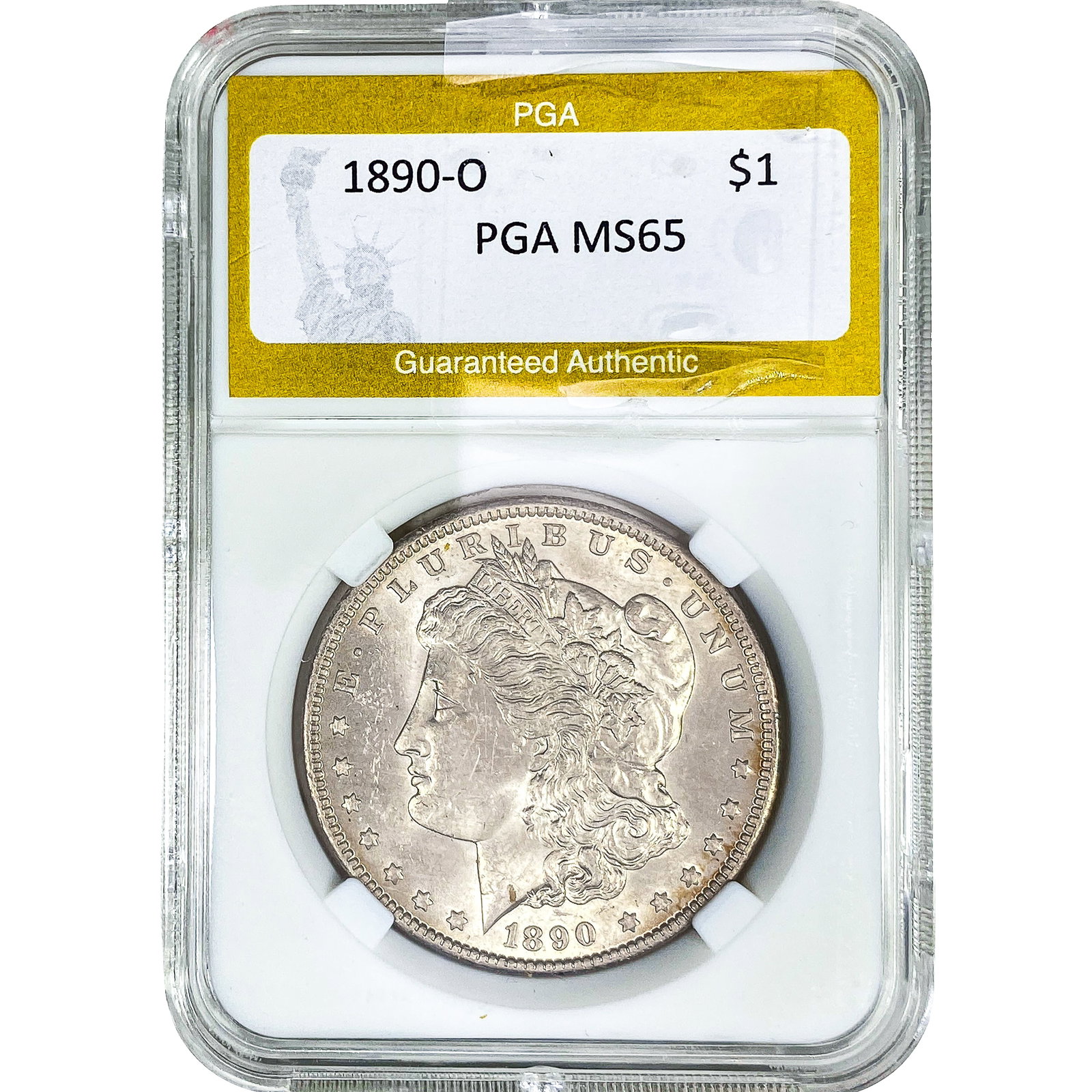 1890-O Morgan Silver Dollar PGA MS65