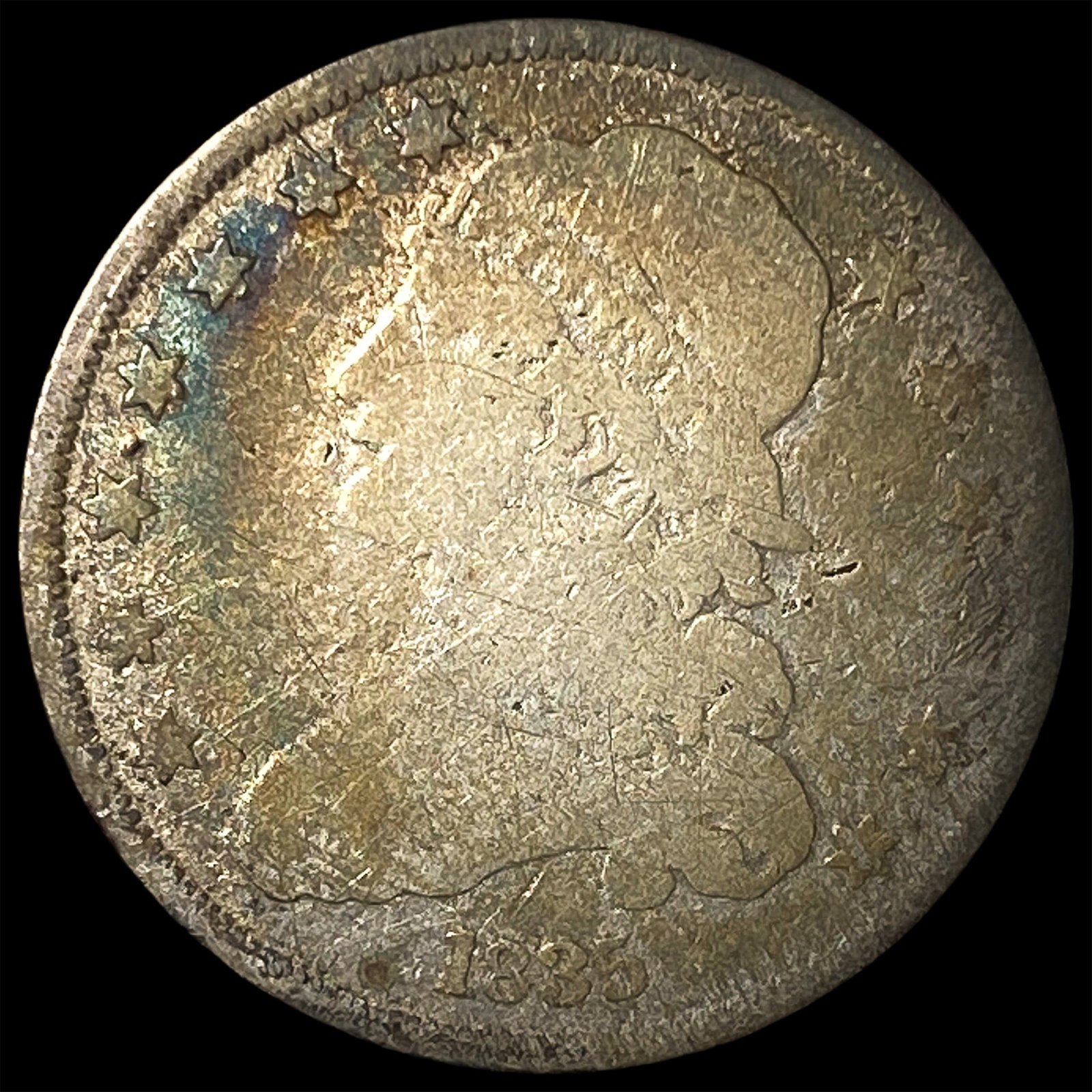 1835 Capped Bust Quarter NICELY CIRCULATED: 1835 Capped Bust Quarter NICELY CIRCULATED