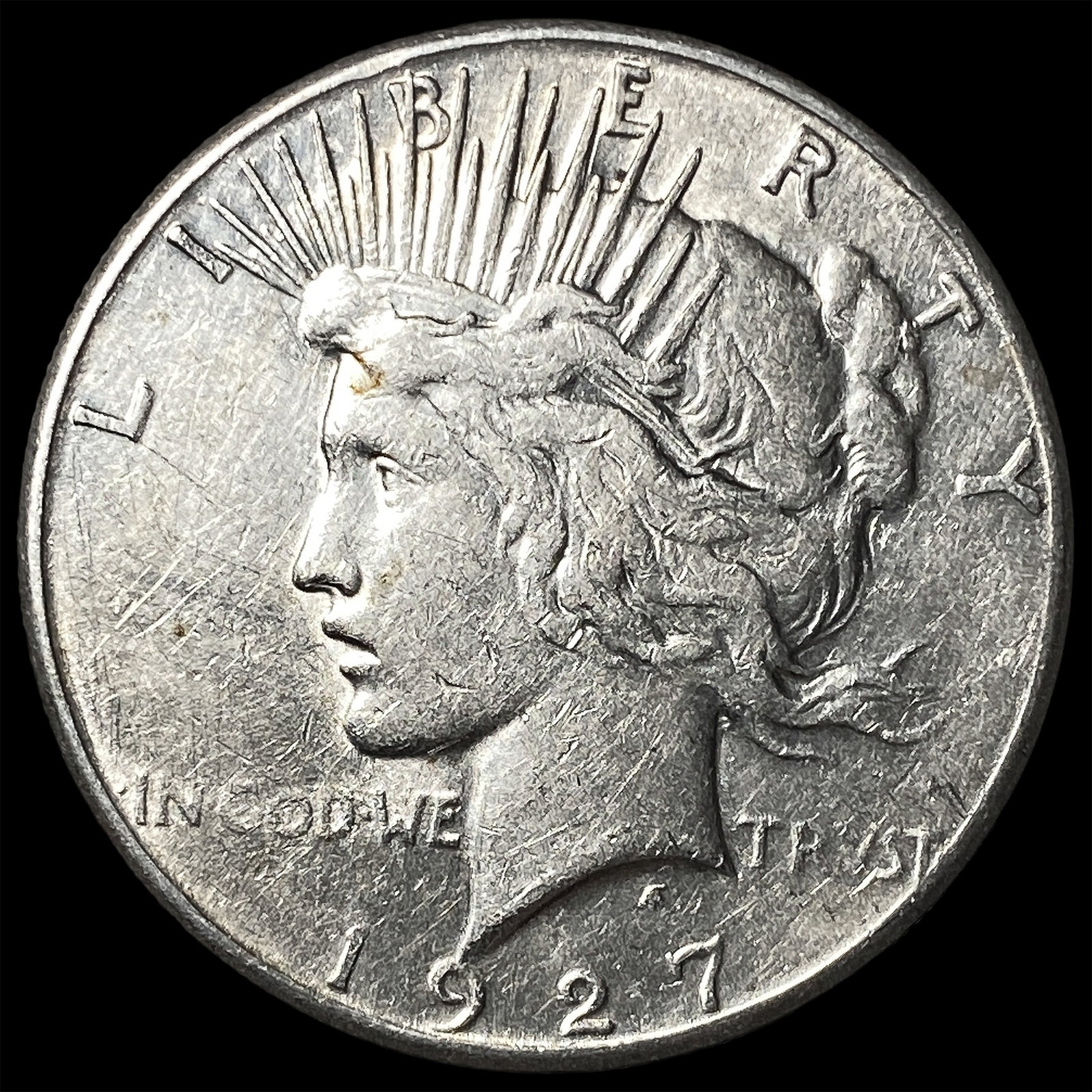 1927-S Silver Peace Dollar CLOSELY UNCIRCULATED: 1927-S Silver Peace Dollar CLOSELY UNCIRCULATED