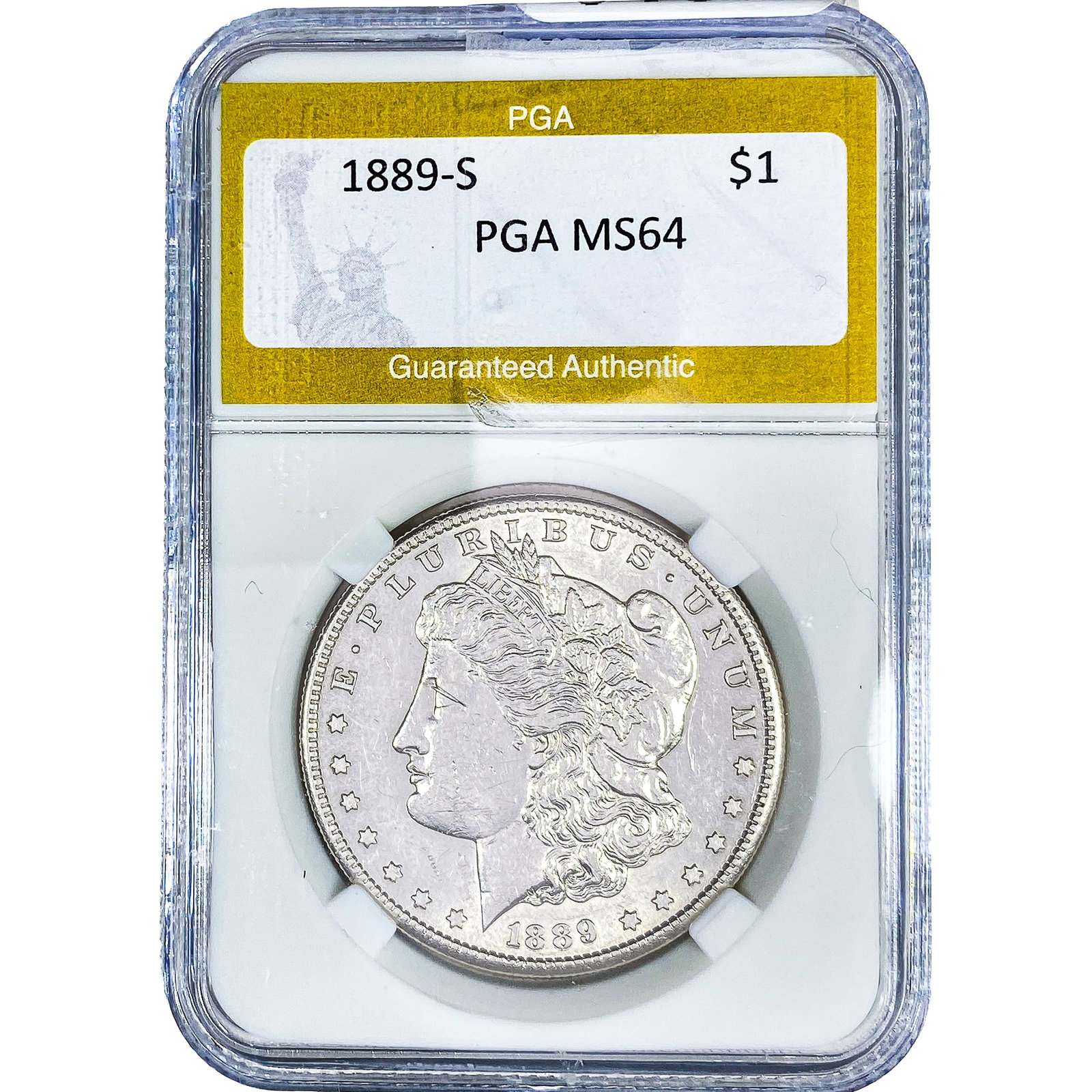 1889-S Morgan Silver Dollar PGA MS64