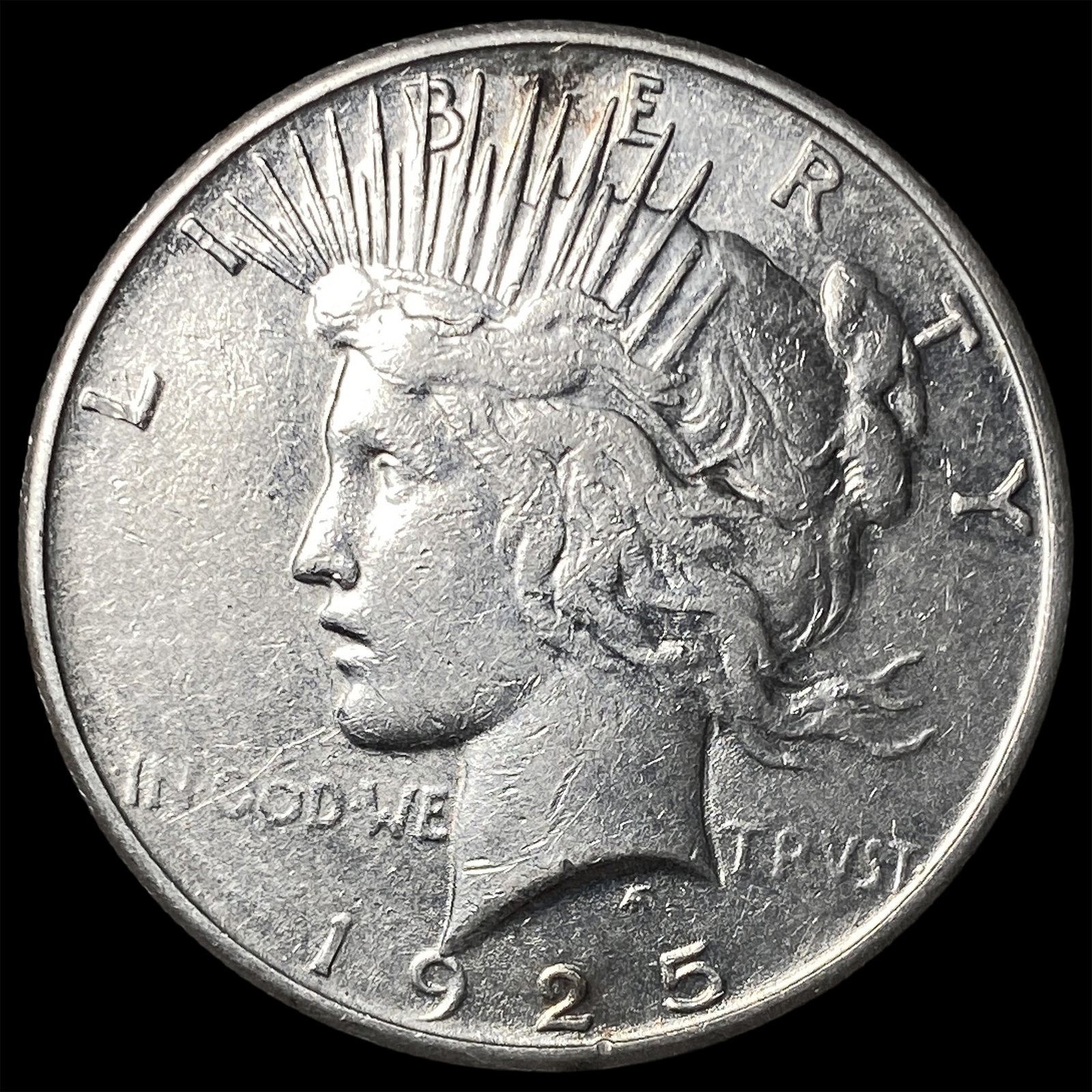 1925-S Silver Peace Dollar CLOSELY UNCIRCULATED: 1925-S Silver Peace Dollar CLOSELY UNCIRCULATED