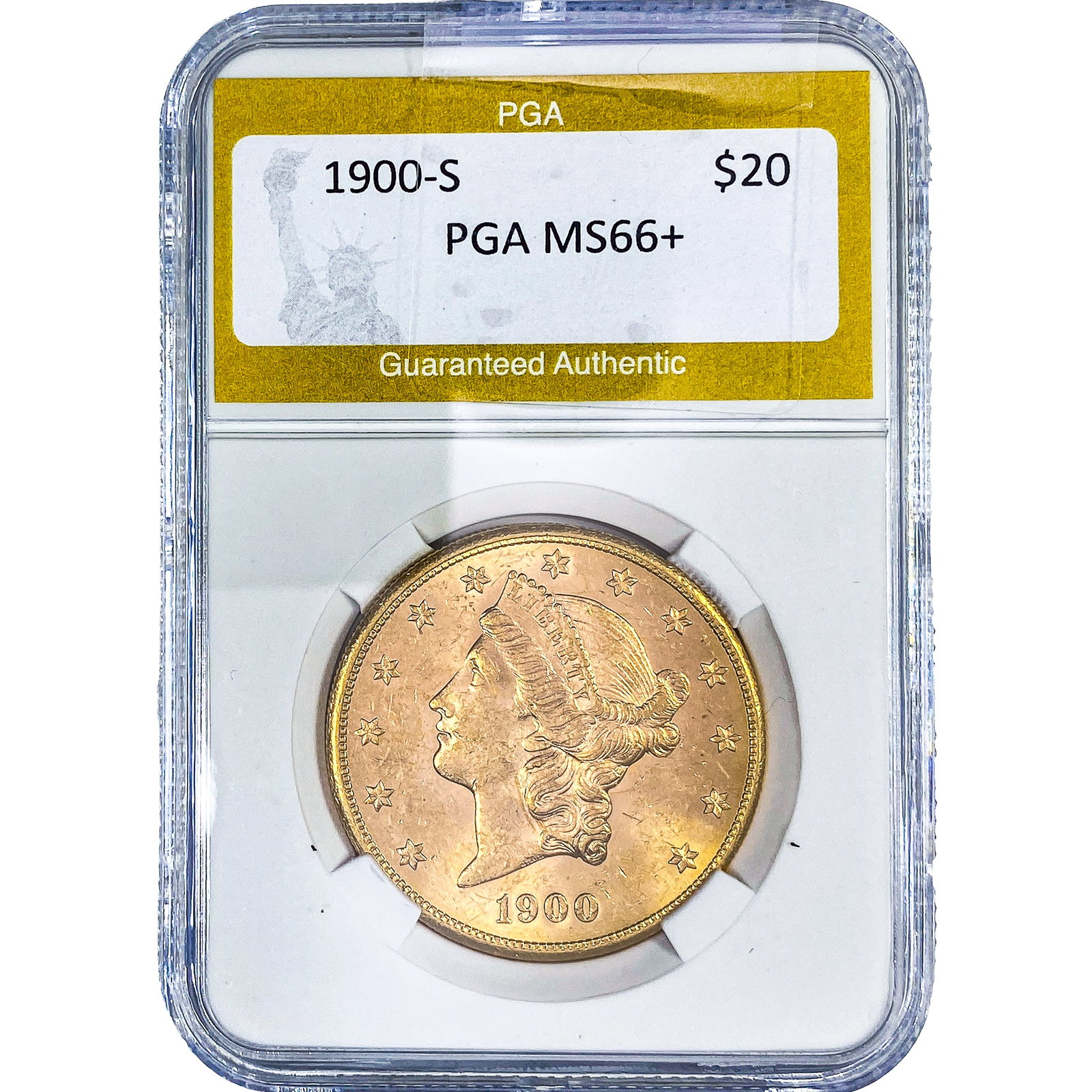1900-S $20 Gold Double Eagle PGA MS66+