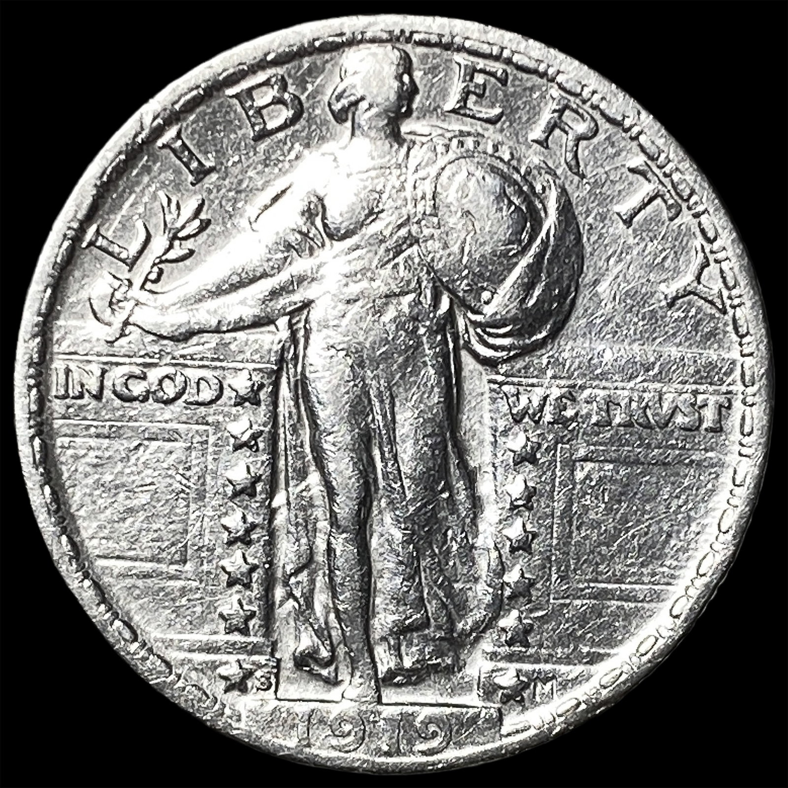 1919-S Standing Liberty Silver Quarter CHOICE AU: 1919-S Standing Liberty Silver Quarter CHOICE AU