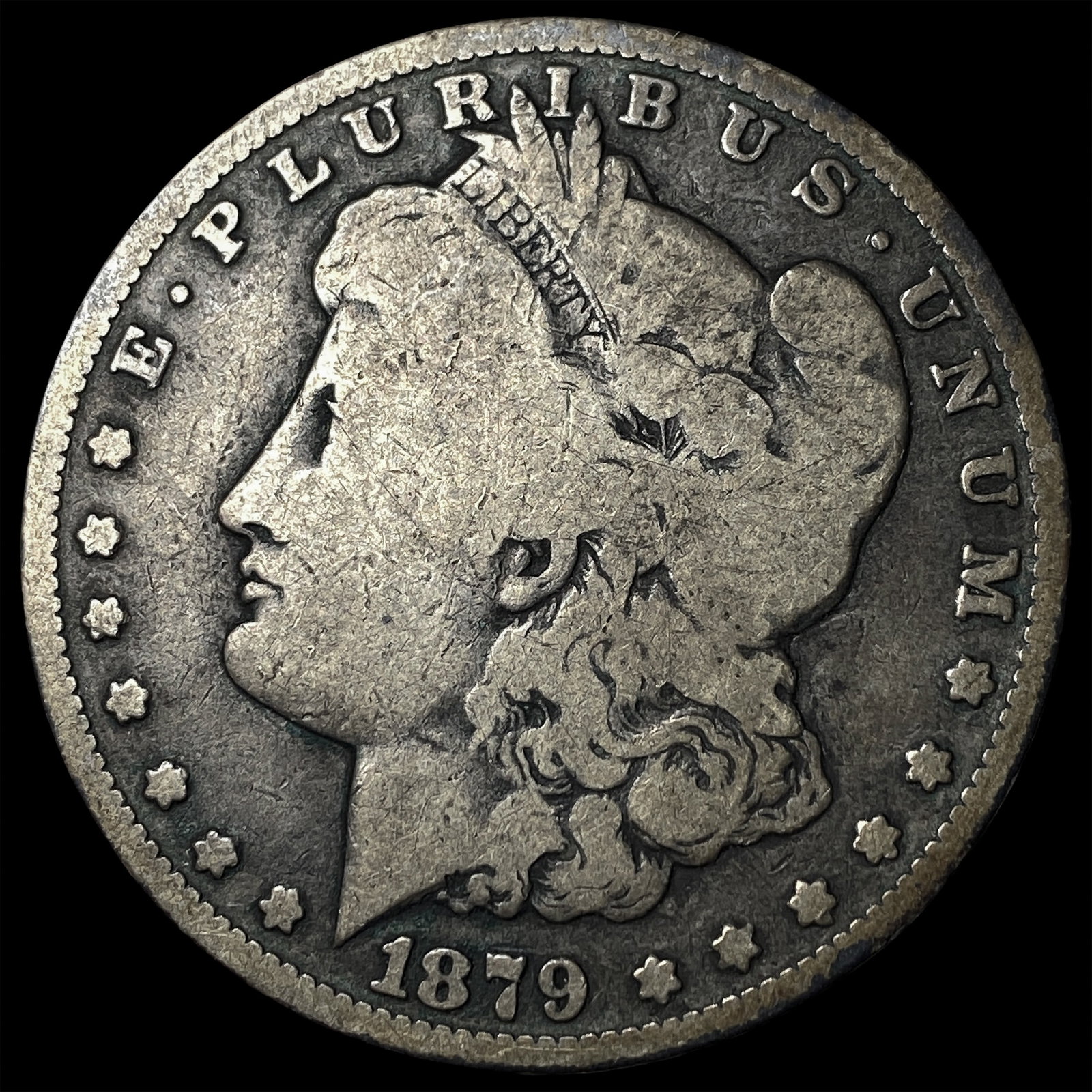 1879-CC Silver Morgan Dollar ABOUT UNCIRCULATED: 1879-CC Silver Morgan Dollar ABOUT UNCIRCULATED