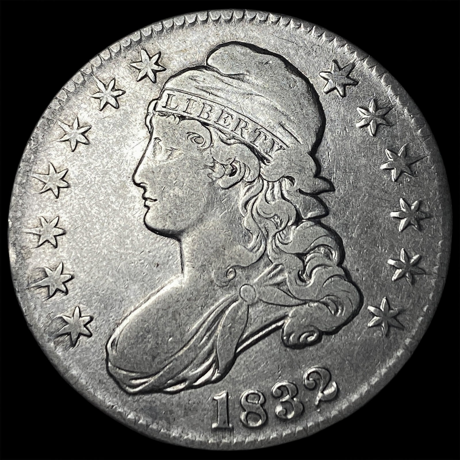 1832 Capped Bust Half Dollar LIGHTLY CIRCULATED: 1832 Capped Bust Half Dollar LIGHTLY CIRCULATED