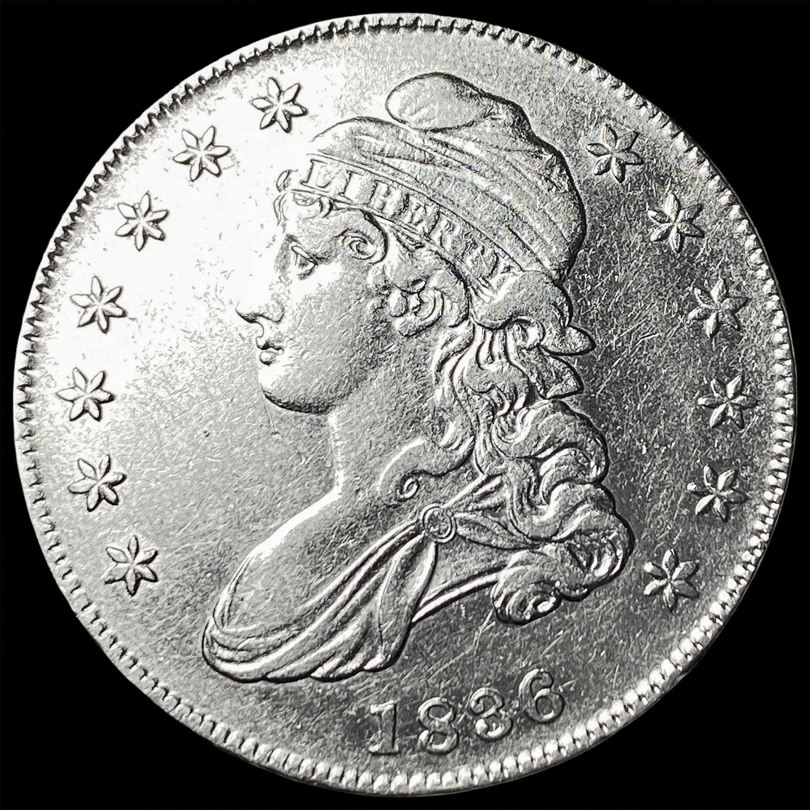 1836 Capped Bust Half Dollar CLOSELY UNCIRCULATED (1 of 2)