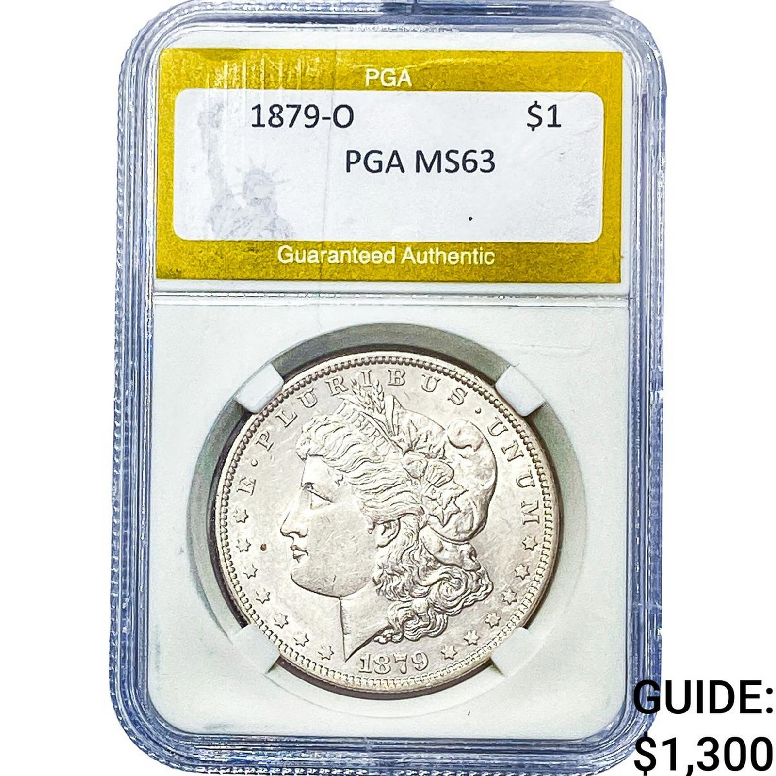 1879-O Morgan Silver Dollar PGA MS63: 1879-O Morgan Silver Dollar PGA MS63