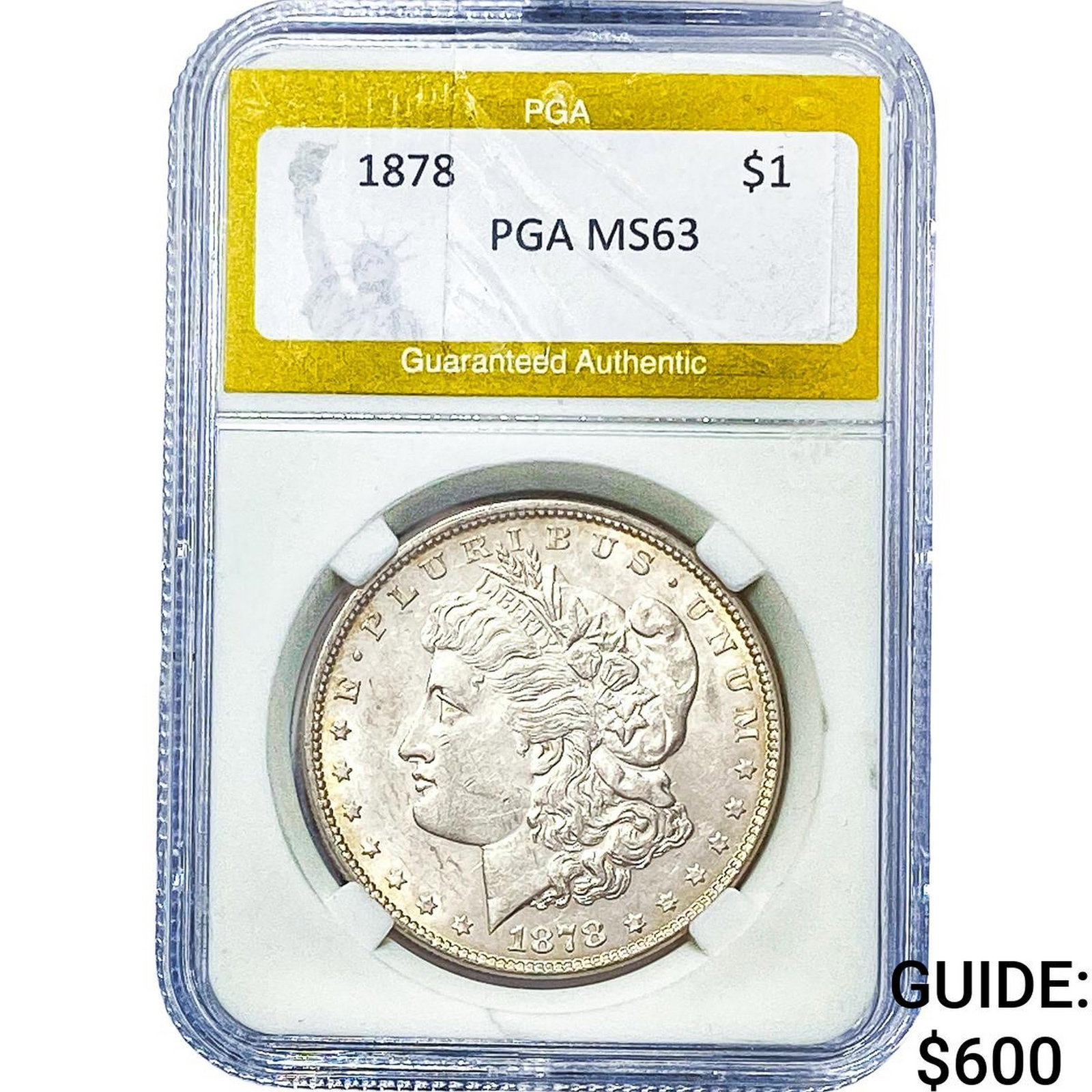 1878 Morgan Silver Dollar PGA MS63: 1878 Morgan Silver Dollar PGA MS63