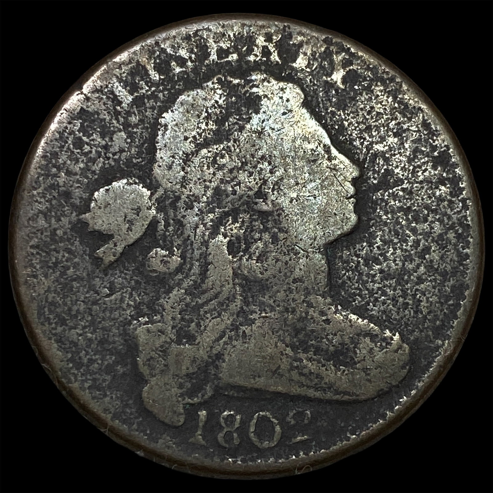 1802 Draped Bust Large Cent NICELY CIRCULATED: 1802 Draped Bust Large Cent NICELY CIRCULATED