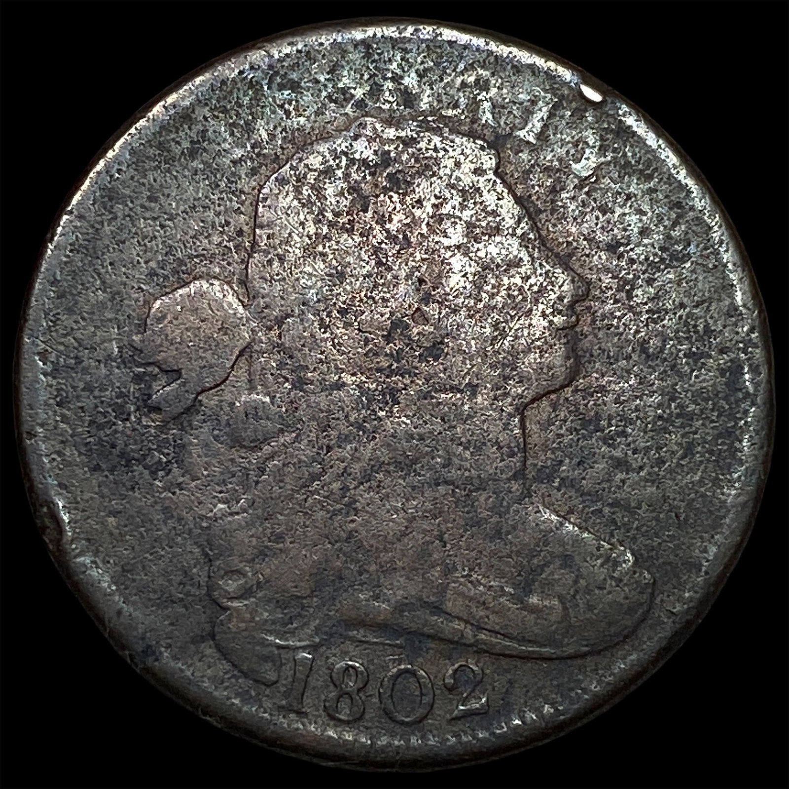 1802 Draped Bust Large Cent NICELY CIRCULATED: 1802 Draped Bust Large Cent NICELY CIRCULATED