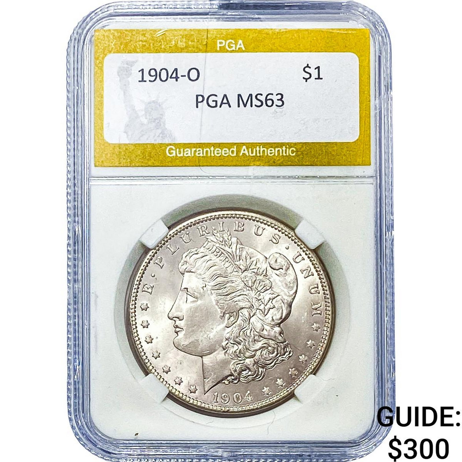 1904-O Morgan Silver Dollar PGA MS63: 1904-O Morgan Silver Dollar PGA MS63