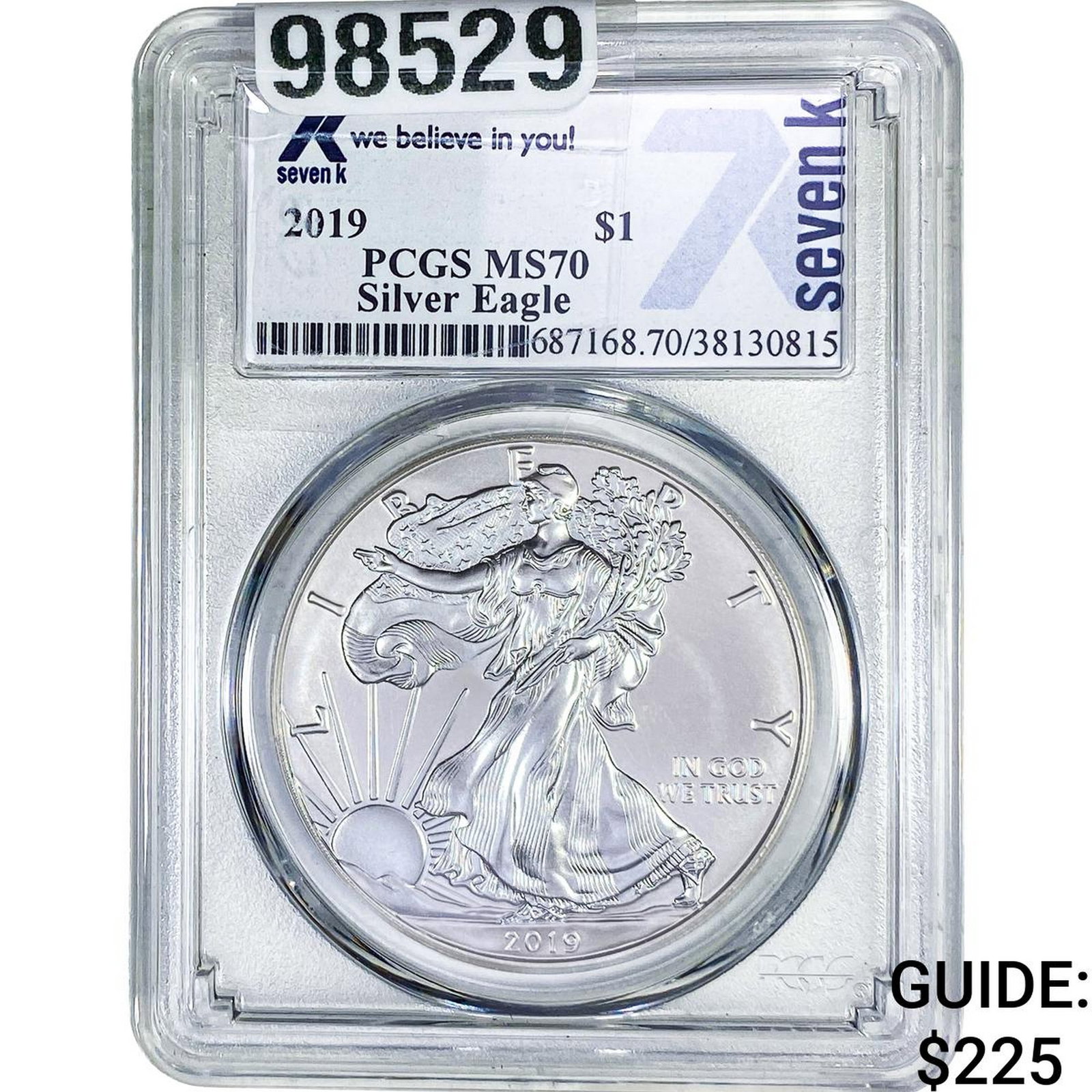 2019 Silver Eagle PCGS MS70 (1 of 2)