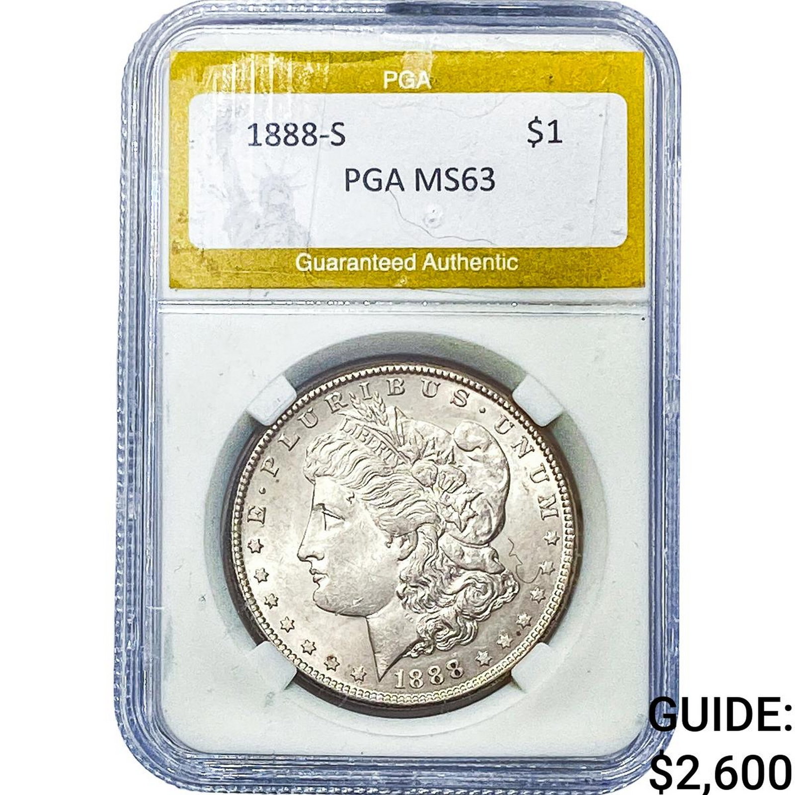 1888-S Morgan Silver Dollar PGA MS63 (1 of 2)