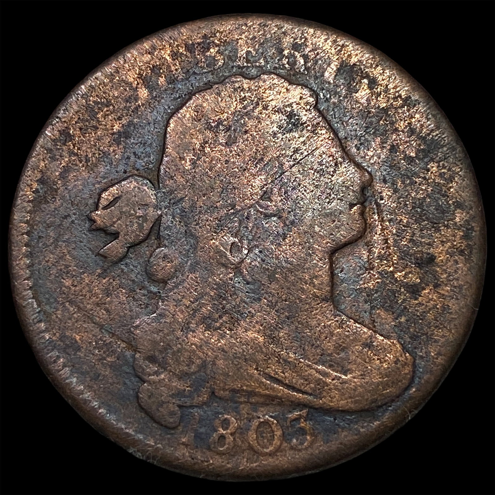 1803 Draped Bust Large Cent NICELY CIRCULATED: 1803 Draped Bust Large Cent NICELY CIRCULATED
