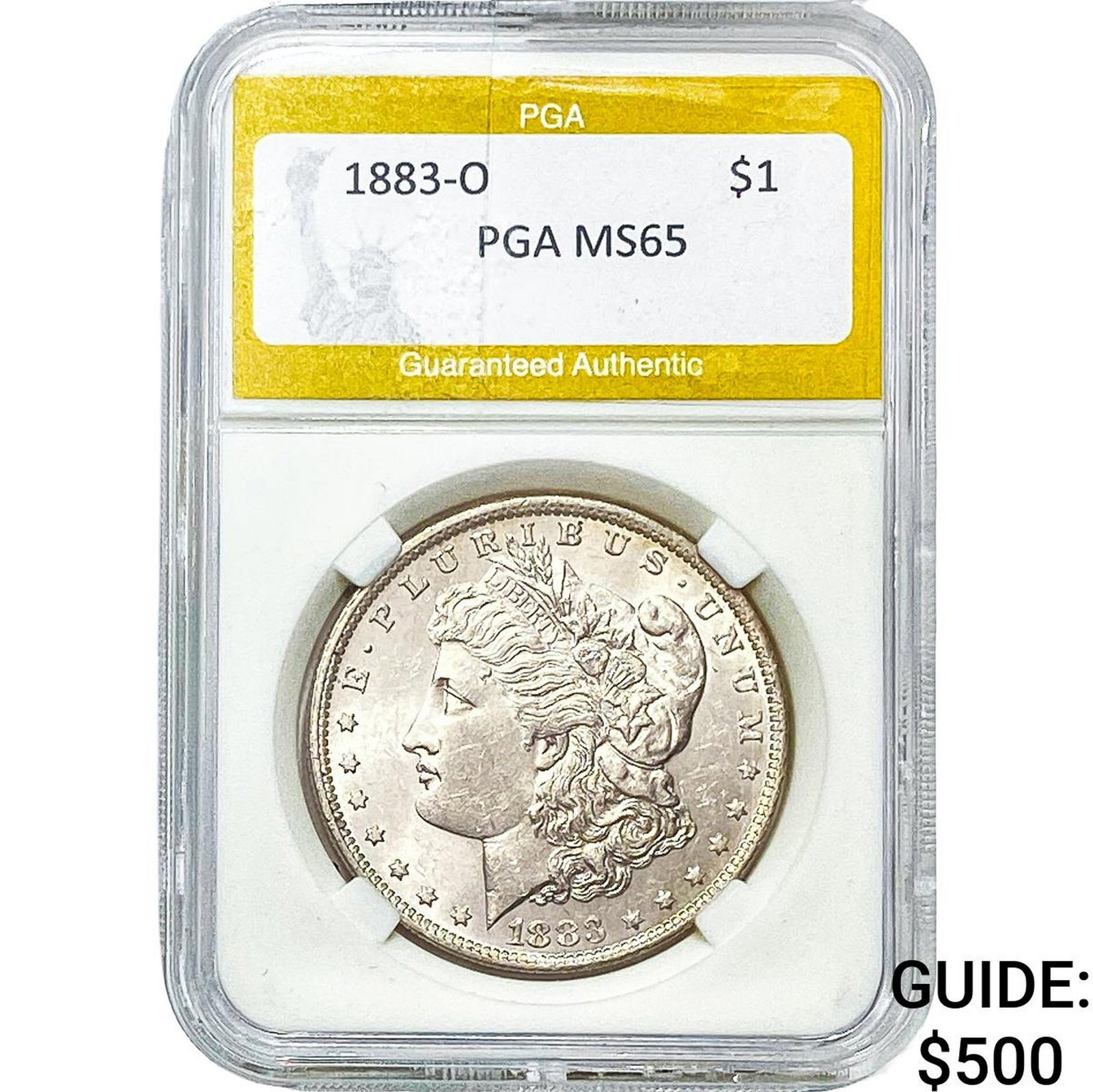 1883-O Morgan Silver Dollar PGA MS65: 1883-O Morgan Silver Dollar PGA MS65