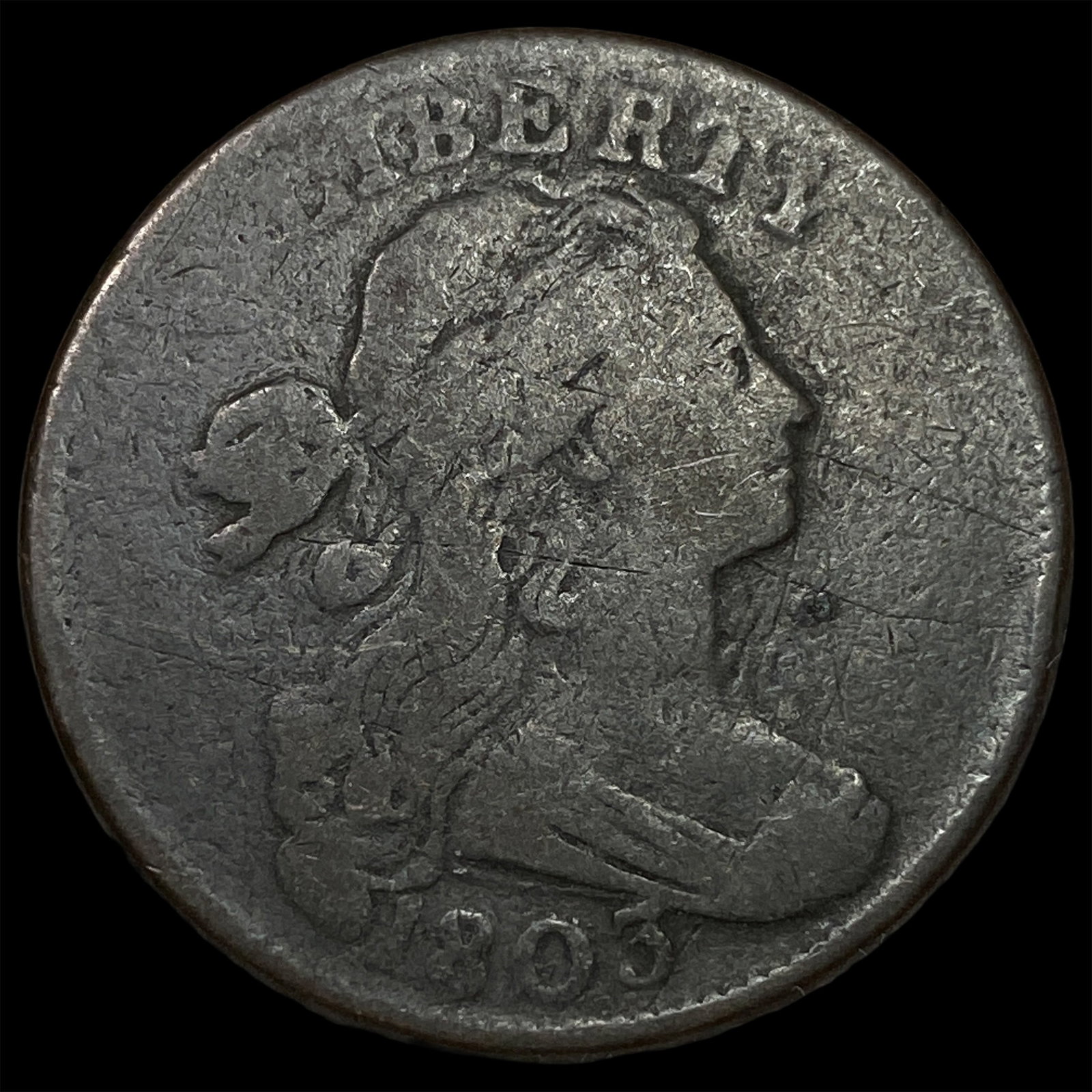 1803 Draped Bust Large Cent NICELY CIRCULATED: 1803 Draped Bust Large Cent NICELY CIRCULATED