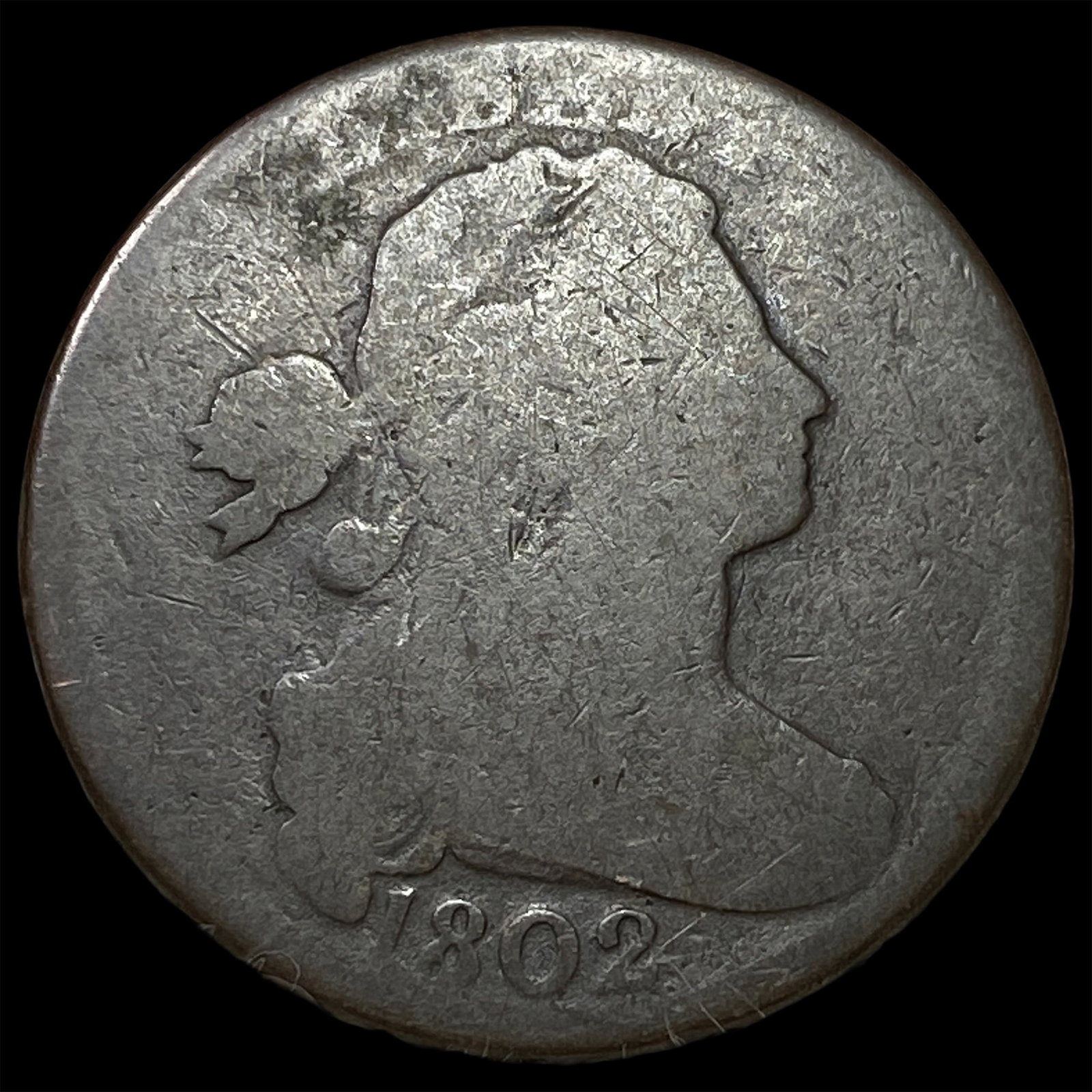 1802 Draped Bust Large Cent NICELY CIRCULATED: 1802 Draped Bust Large Cent NICELY CIRCULATED