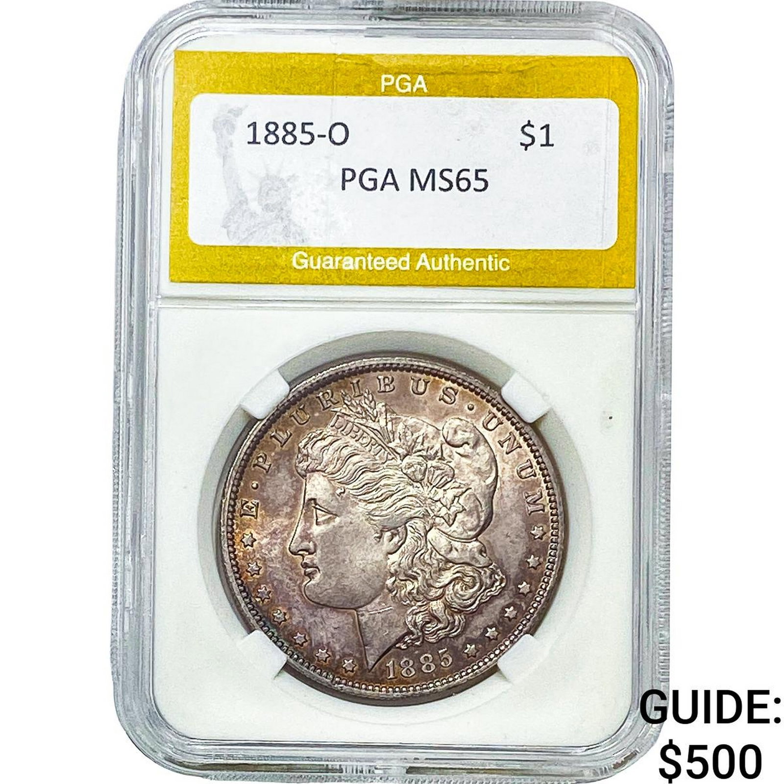 1885-O Morgan Silver Dollar PGA MS65: 1885-O Morgan Silver Dollar PGA MS65
